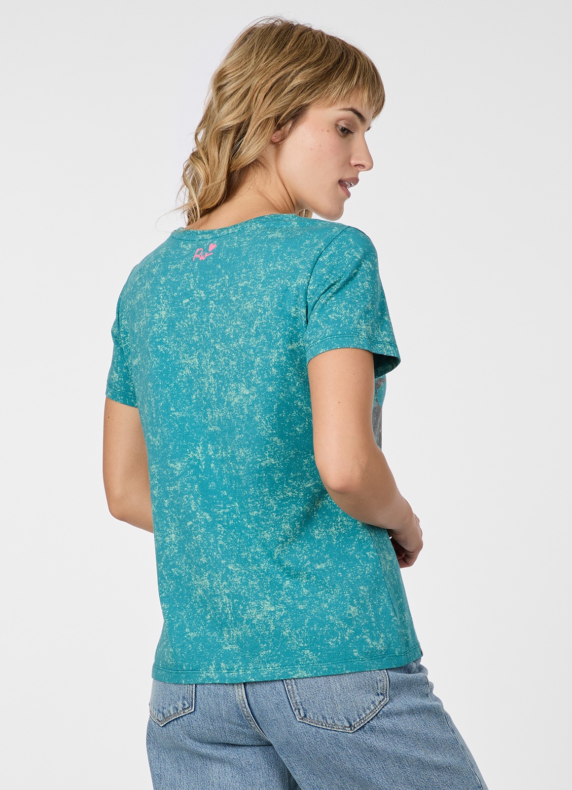 Ragwear Kurzarmshirt »MINTTA PRINT« Klassischer Fit aus Baumwolle  in ausgewaschener Optik mit Herz-Print