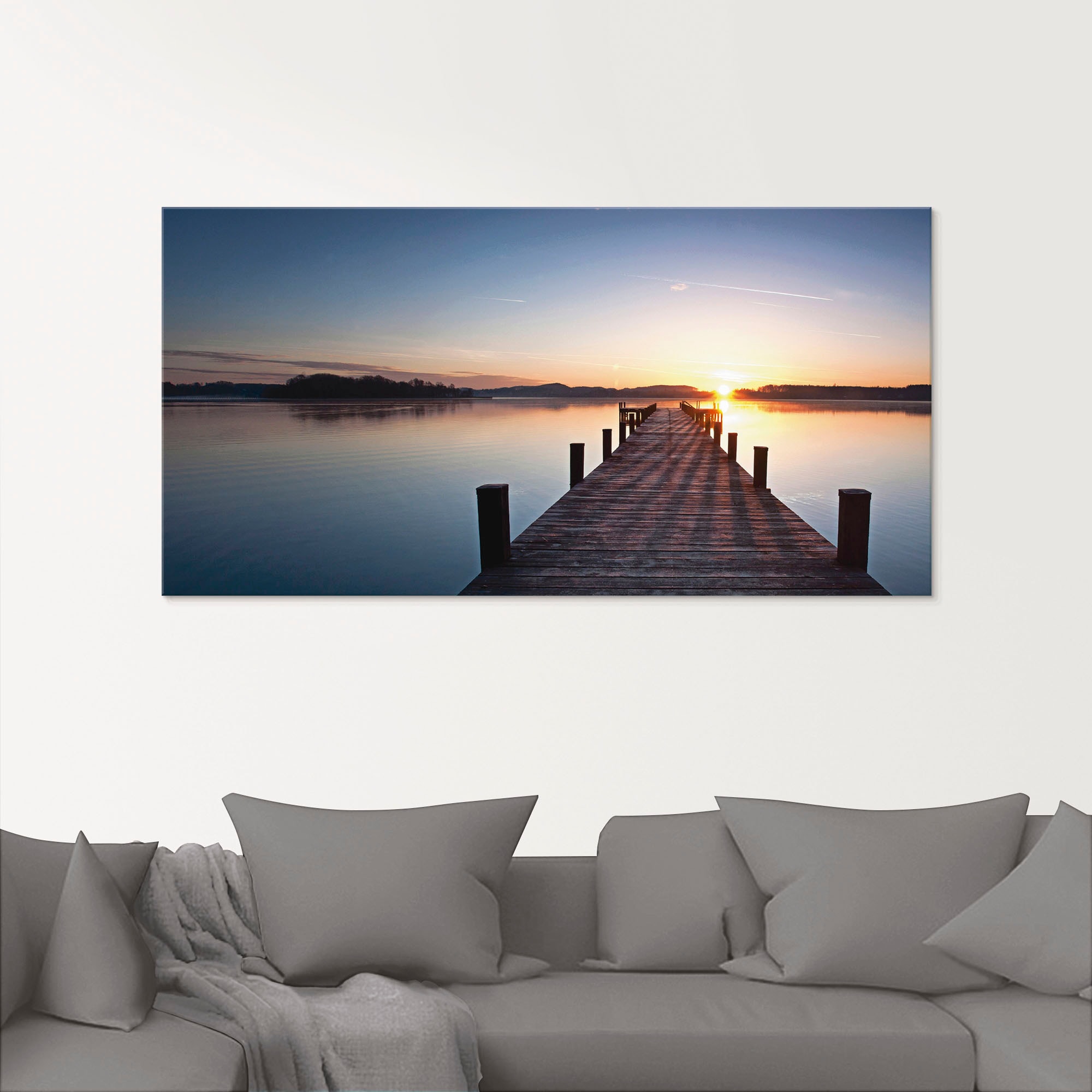 Artland Glasbild "Sonnenstrahlen - Sonnenuntergang", Gewässer, (1 St.), in günstig online kaufen