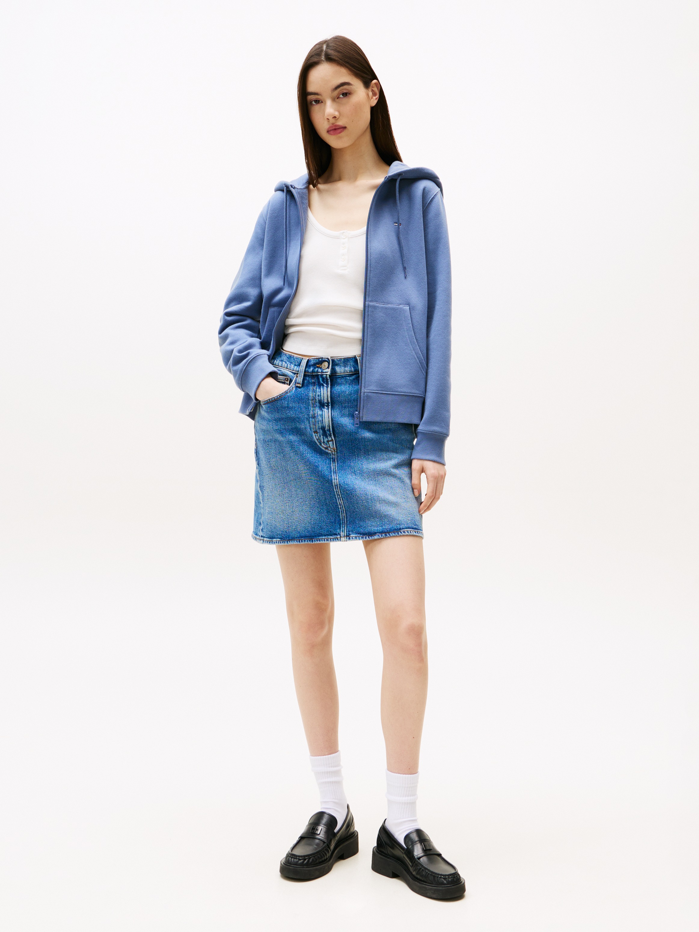 Tommy Jeans Sweatjacke "TJW REG S FLAG ZIP THRU", mit Logostickerei günstig online kaufen