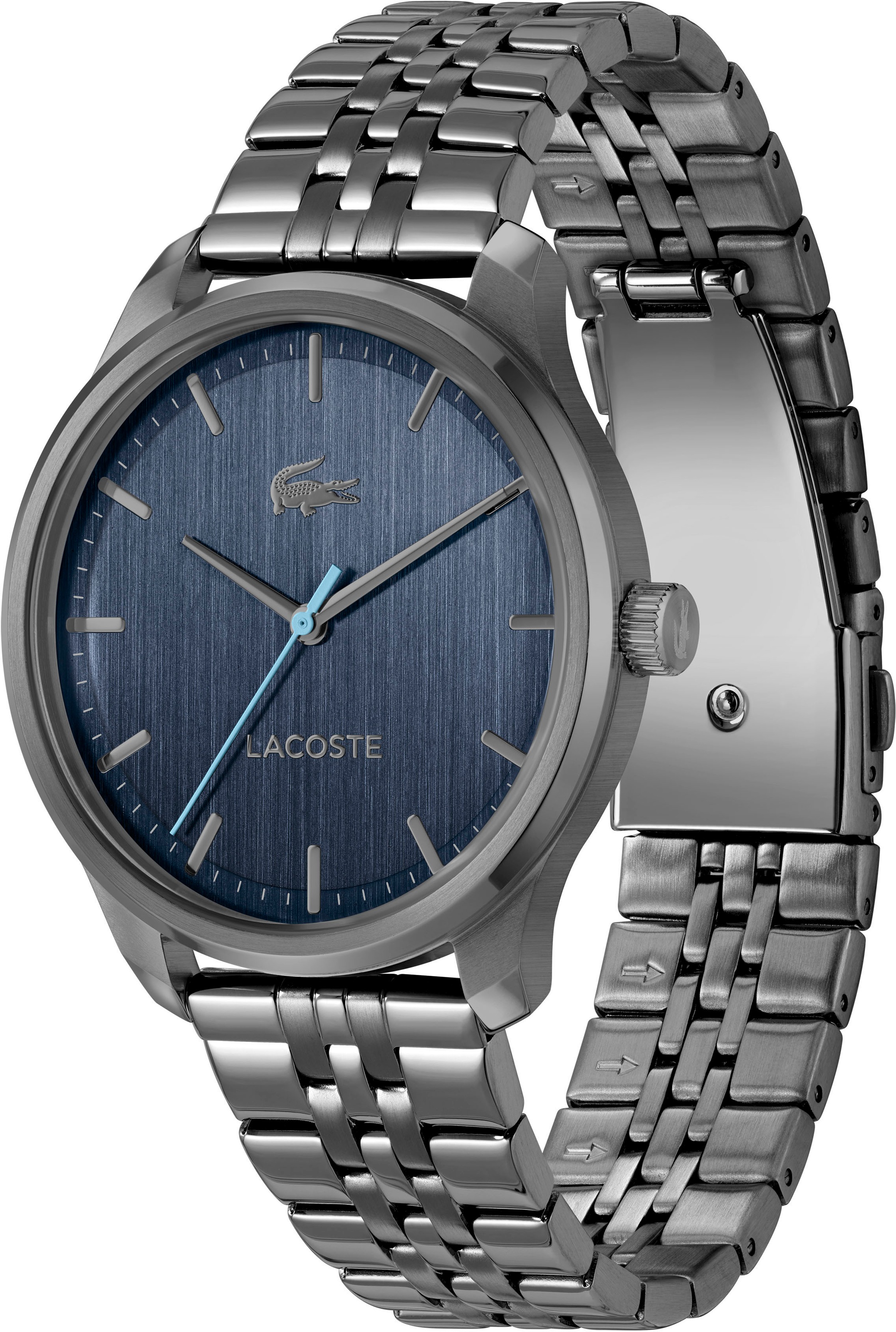 Lacoste Quarzuhr »LISBON«, Armbanduhr, Herrenuhr, Edelstahlarmband, analog
