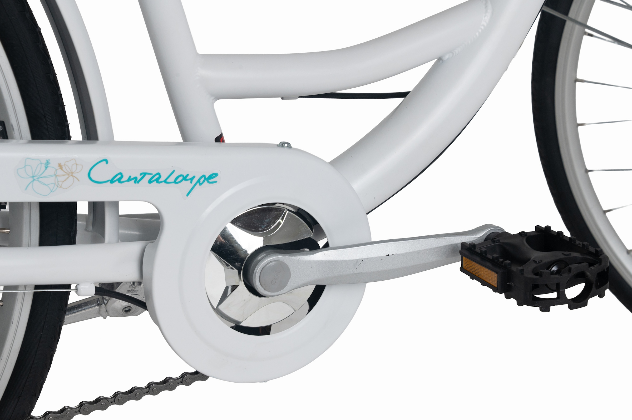Dacapo Cityrad »DaCapo Citybike 28'' Cantaloupe weiß mit Korb RH 48 cm« 6 Gang Shimano Tourney Schaltwerk Kettenschaltung