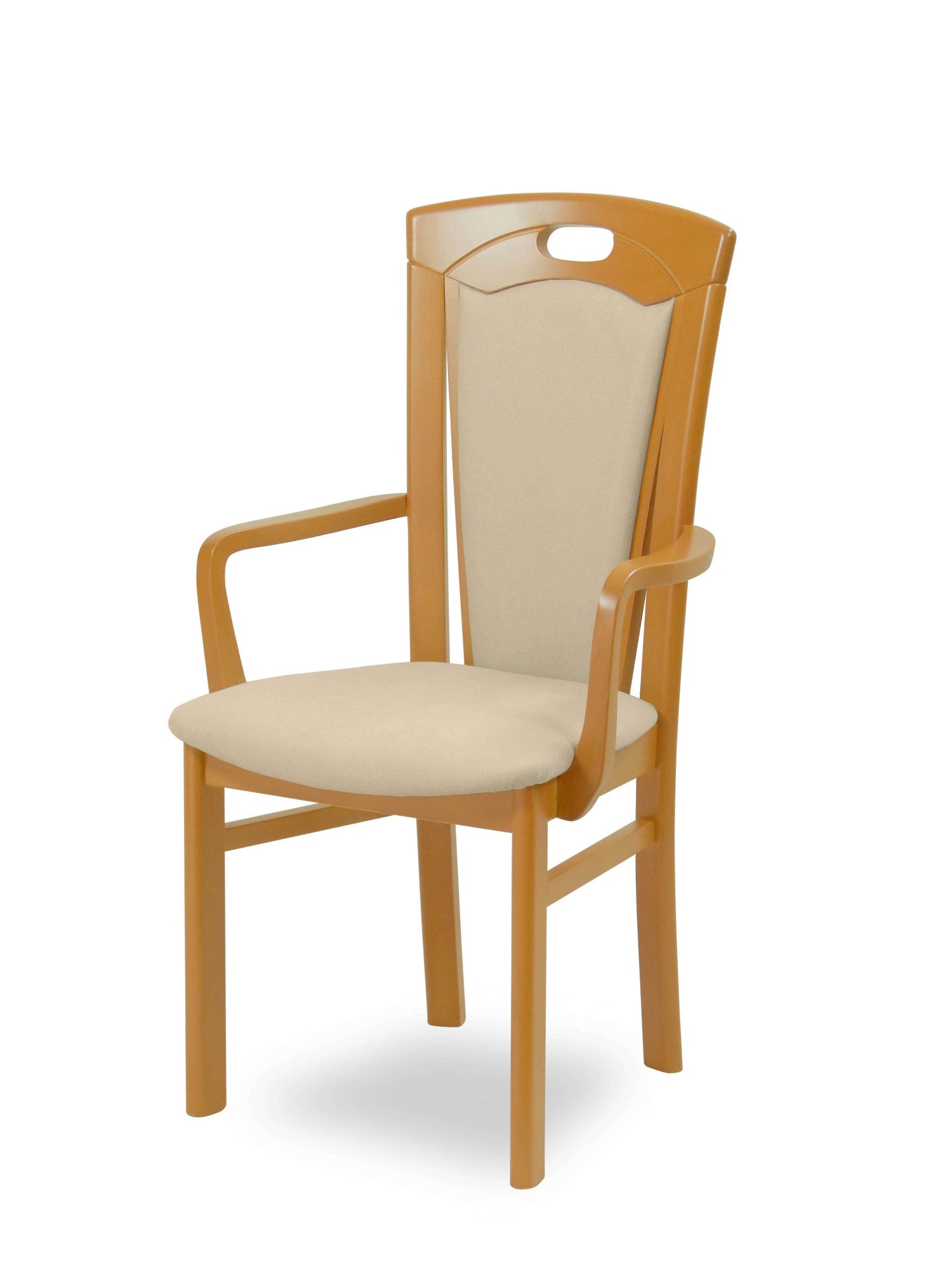 Home affaire Esszimmerstuhl "FERDI, Armlehnstuhl, Made in Italy, Massivholz günstig online kaufen