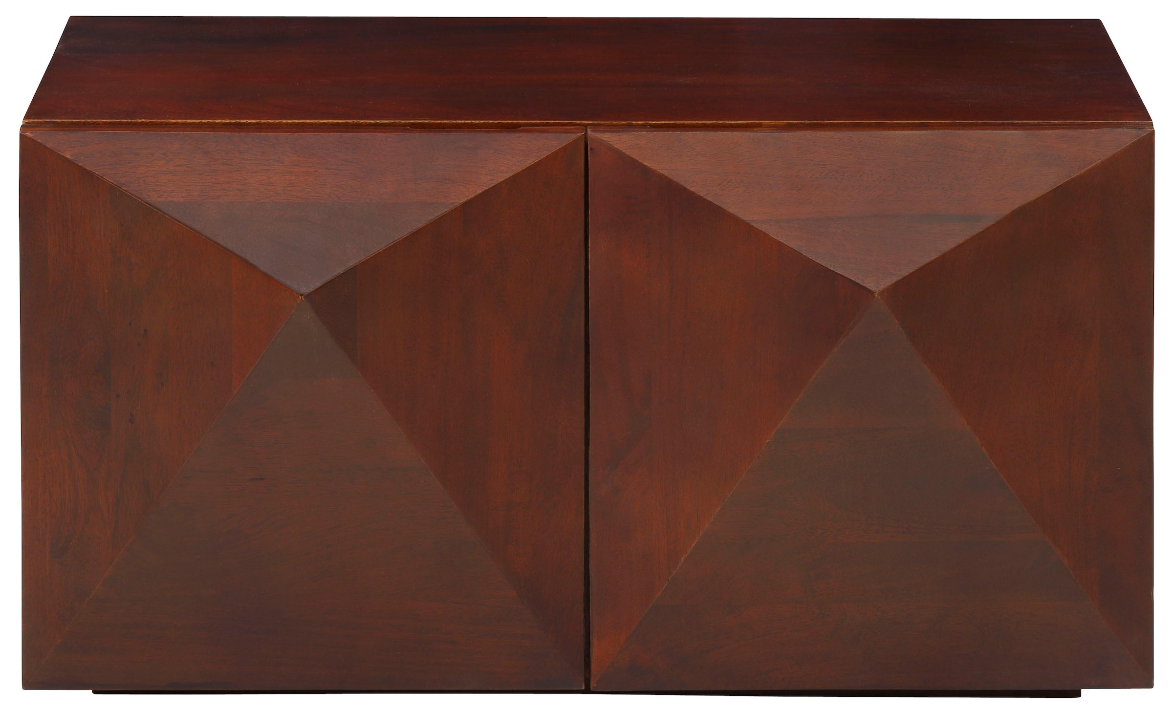 Thumbnail - Home affaire Couchtisch "Diamond" aus massivem Mangoholz mit 3D-Optik auf den Außenseiten, Breite 90 cm