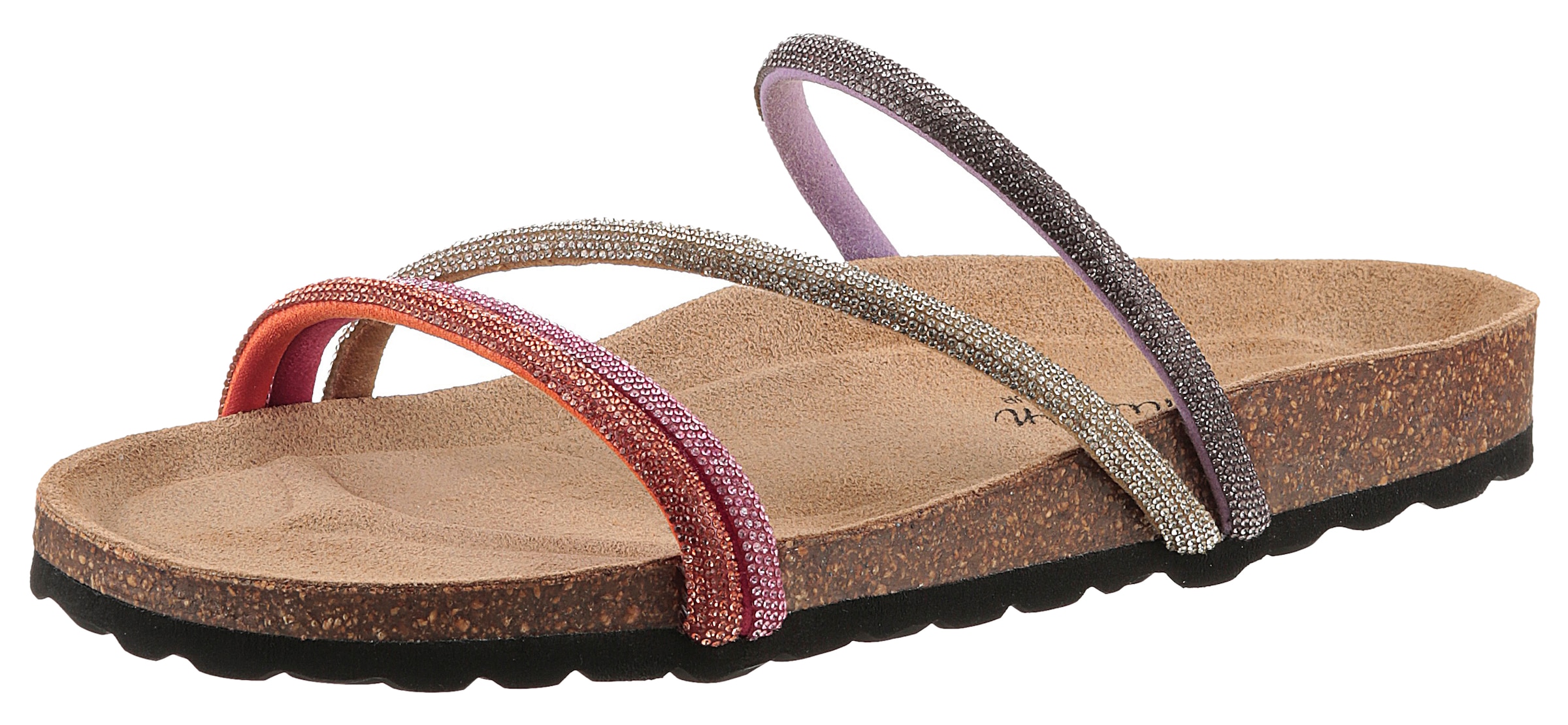 Aniston SHOES Pantolette, Sommerschuh, Strandschuh, Glitzersteine - NEUE KOLLEKTION