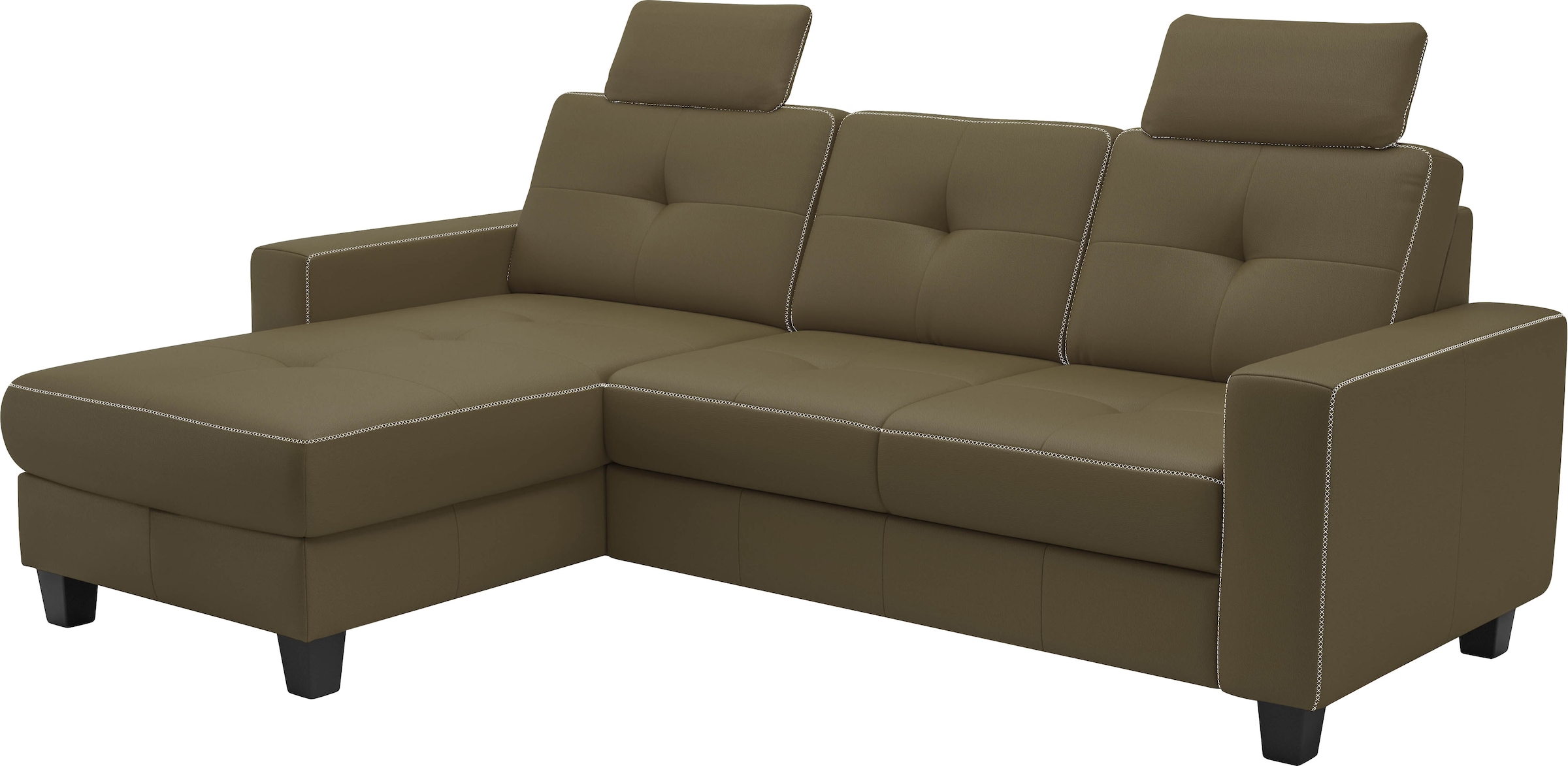 Places of Style Ecksofa »Varese«, wahlweise mit Bettfunktion und Bettkasten