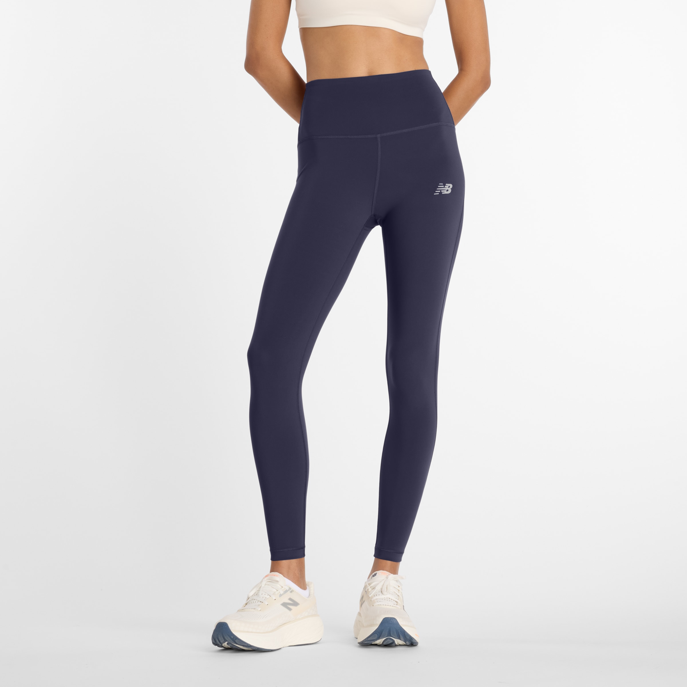 New Balance Lauftights "Sleek High Rise Legging 25"" für Laufen, mit hohem Bund