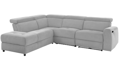 Ecksofa »Sentrano, L-Form,«, auch mit elektrischer Funktion mit USB-Anschluß, in 4...