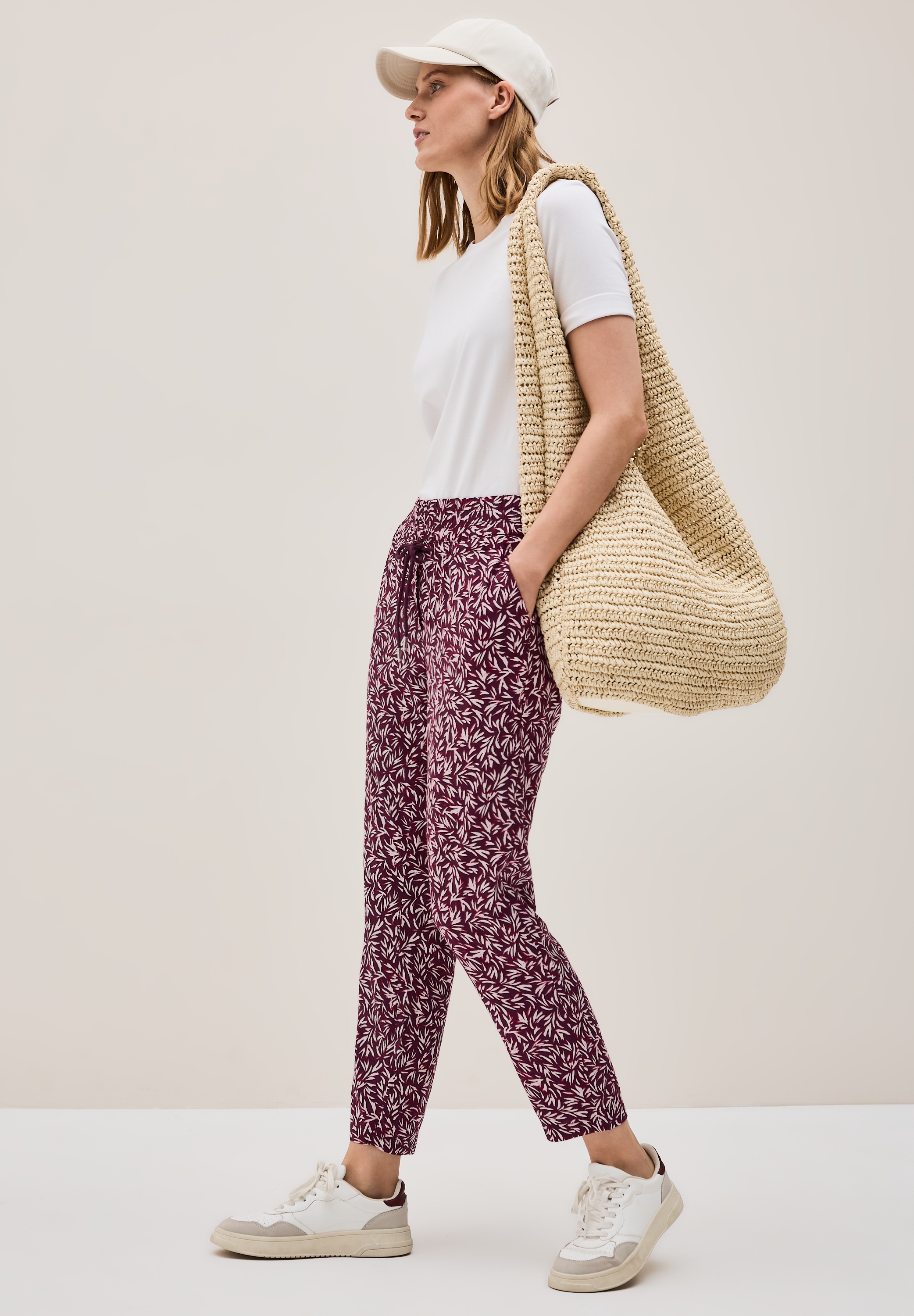 Cecil Stoffhose »CHELSEA«, Sommerhose mit floralem Allover-Print
