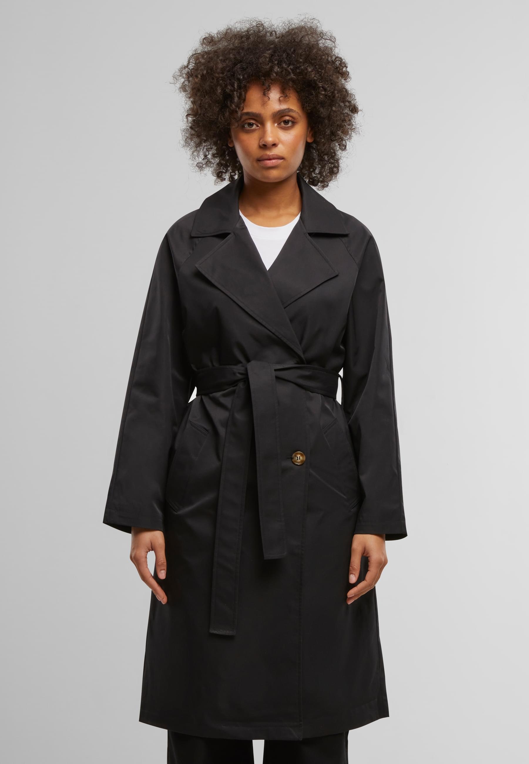 URBAN CLASSICS Winterjacke »Urban Classics Ladies Trenchcoat«, (1 St.), ohne Kapuze