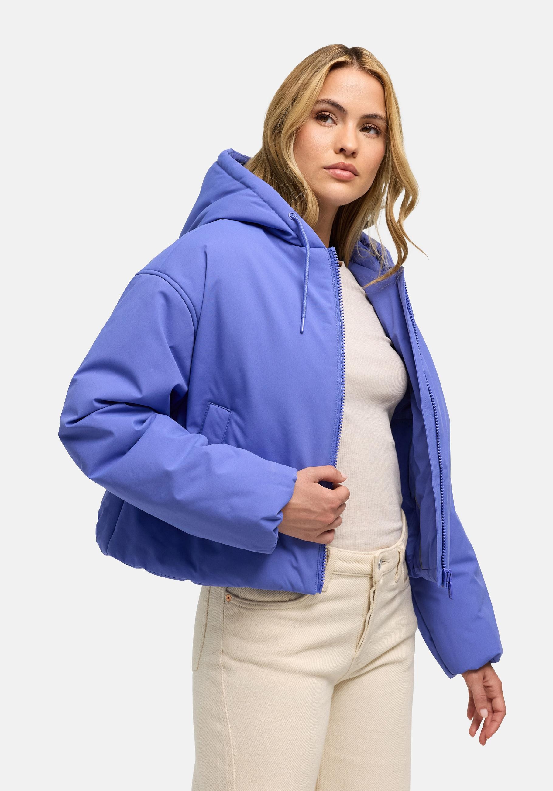 Navahoo Winterjacke »Biscuitaa 14« mit Kapuze Kurze warme Damenjacke