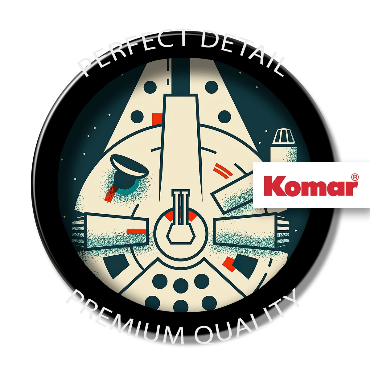 Komar Wandbild »Star Wars Geeky Millennium Falcon«, Disney, (Set, 1 St.), 30 x 40 cm (Breite x Höhe) - Kinderzimmer, Dekoration