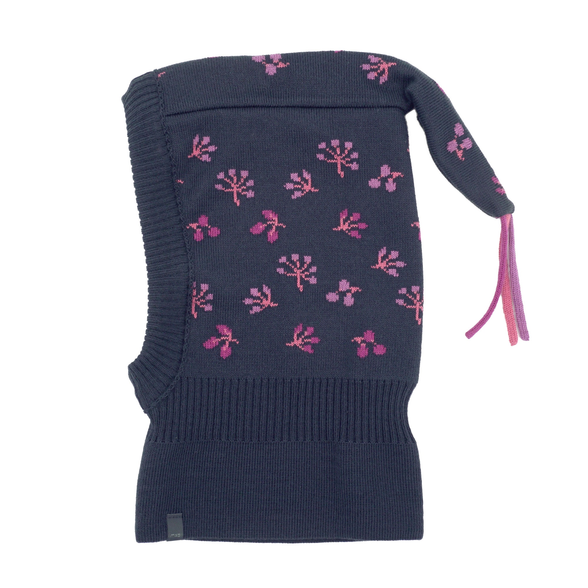 MAXIMO Mädchen Schlupfmütze, blau, Gr. 49, gemustert, Strick, Baumwolle, Mützen, Baumwolle, gestrickt, gefüttert, gemustert