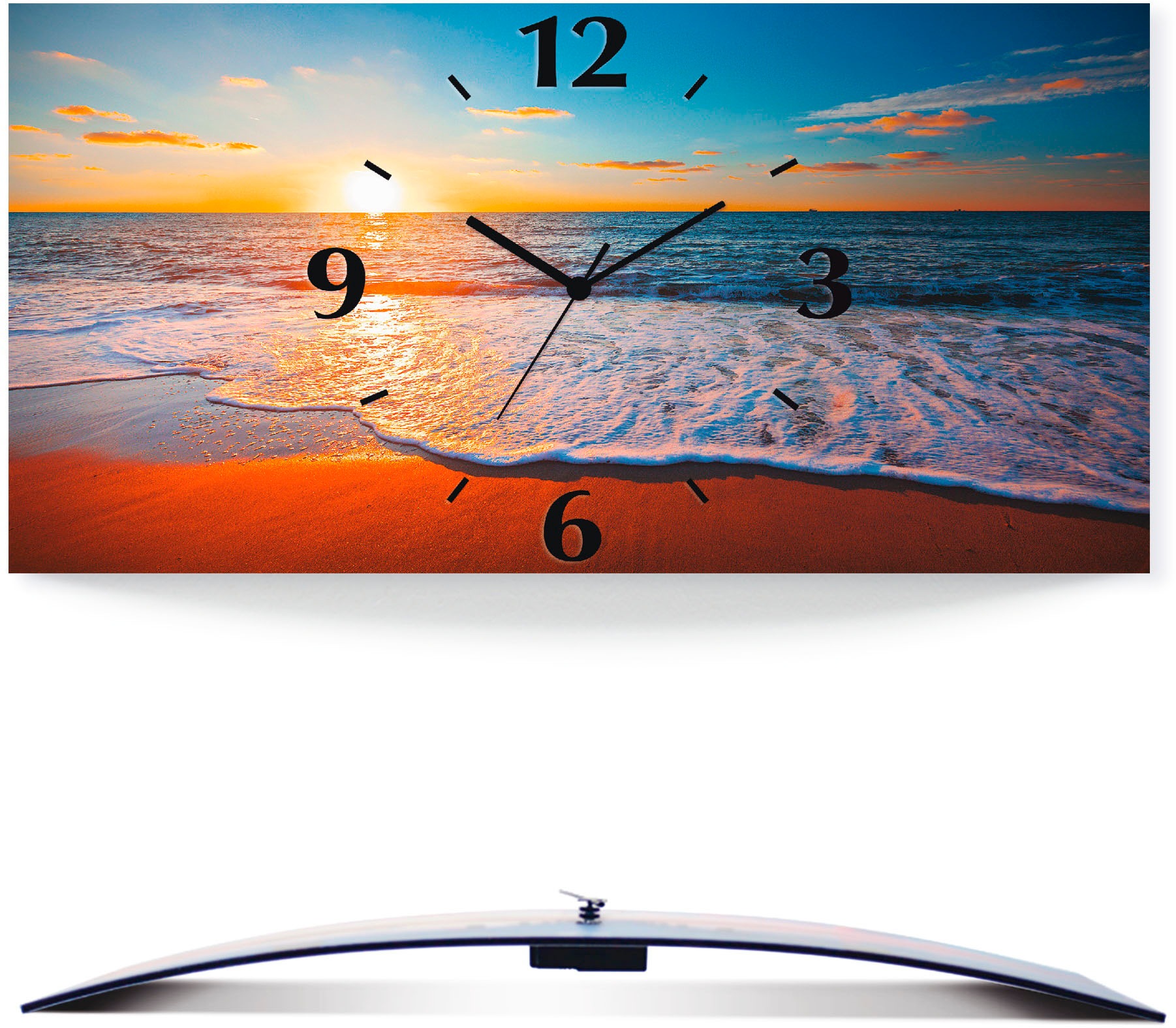 Artland Wanduhr "Sonnenuntergang und das Meer" wahlweise mit Quarz- oder Fu günstig online kaufen