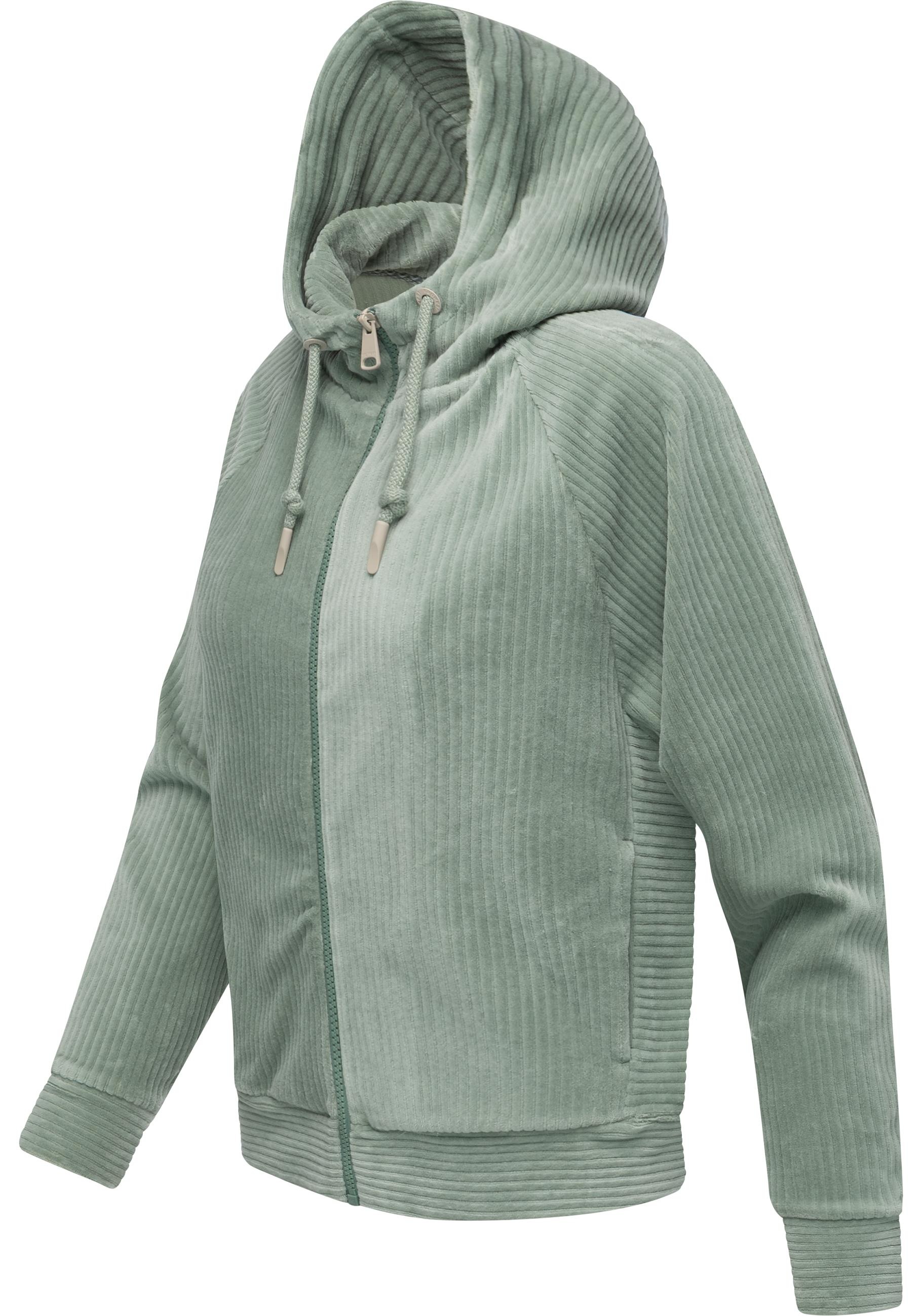 Ragwear Sweatjacke "Corduly Cordy" Freizeitjacke Zip-Hoodie aus weichem Kor günstig online kaufen