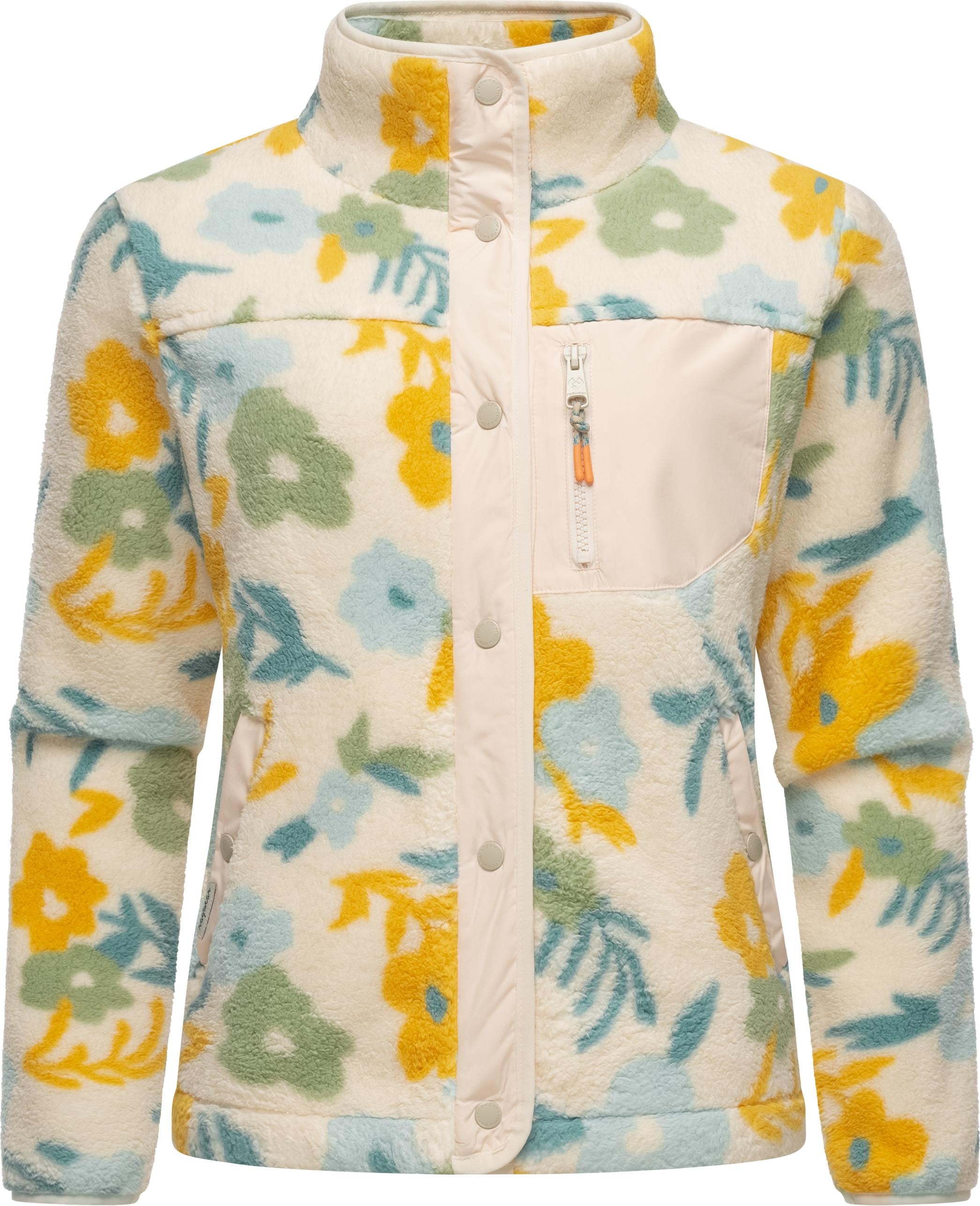 Ragwear Plüschjacke »Appopis Print«, ohne Kapuze, Auffällige flauschige Übergangsjacke aus...