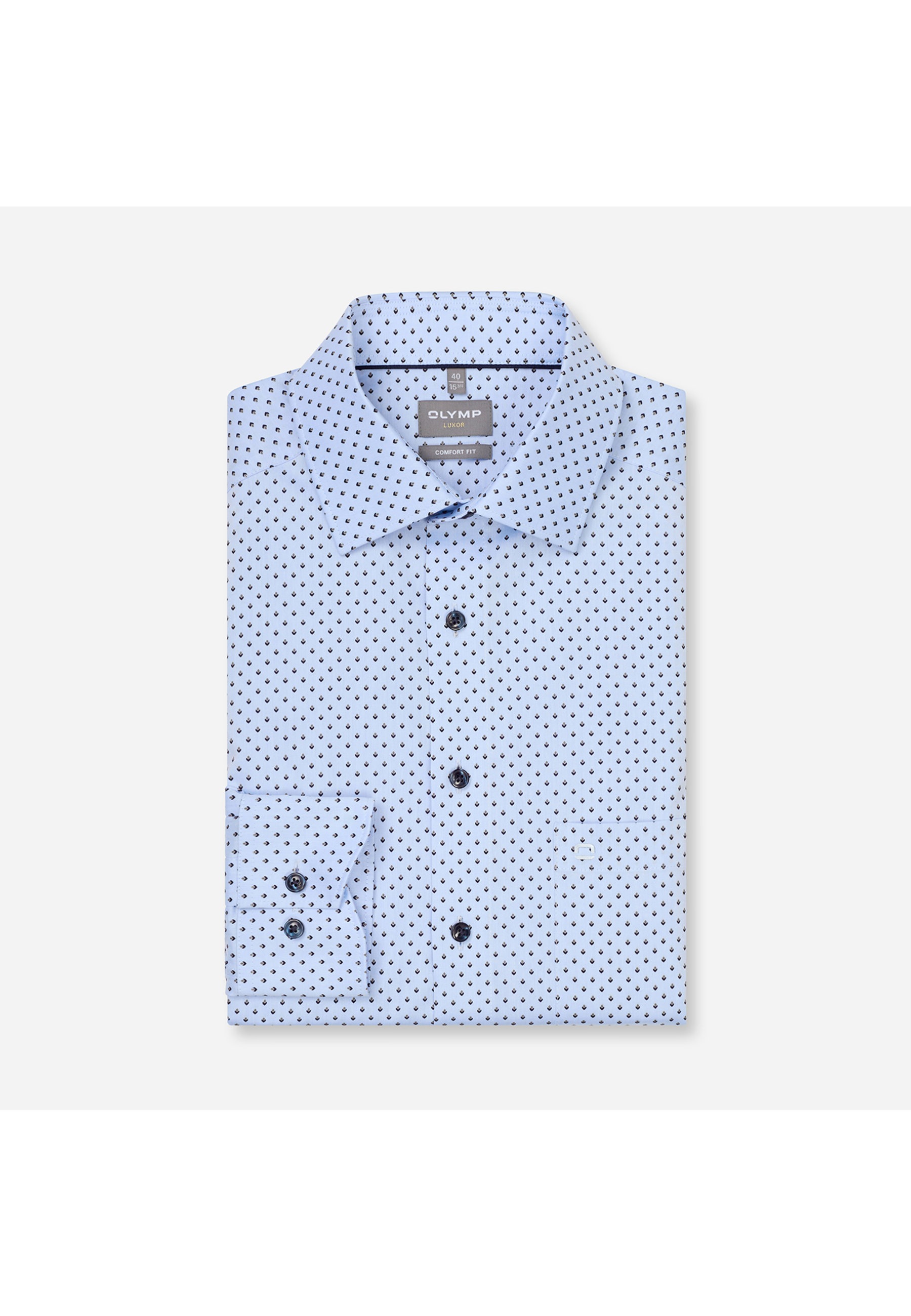 OLYMP Luxor Men's Dress Shirt Blue 40 10