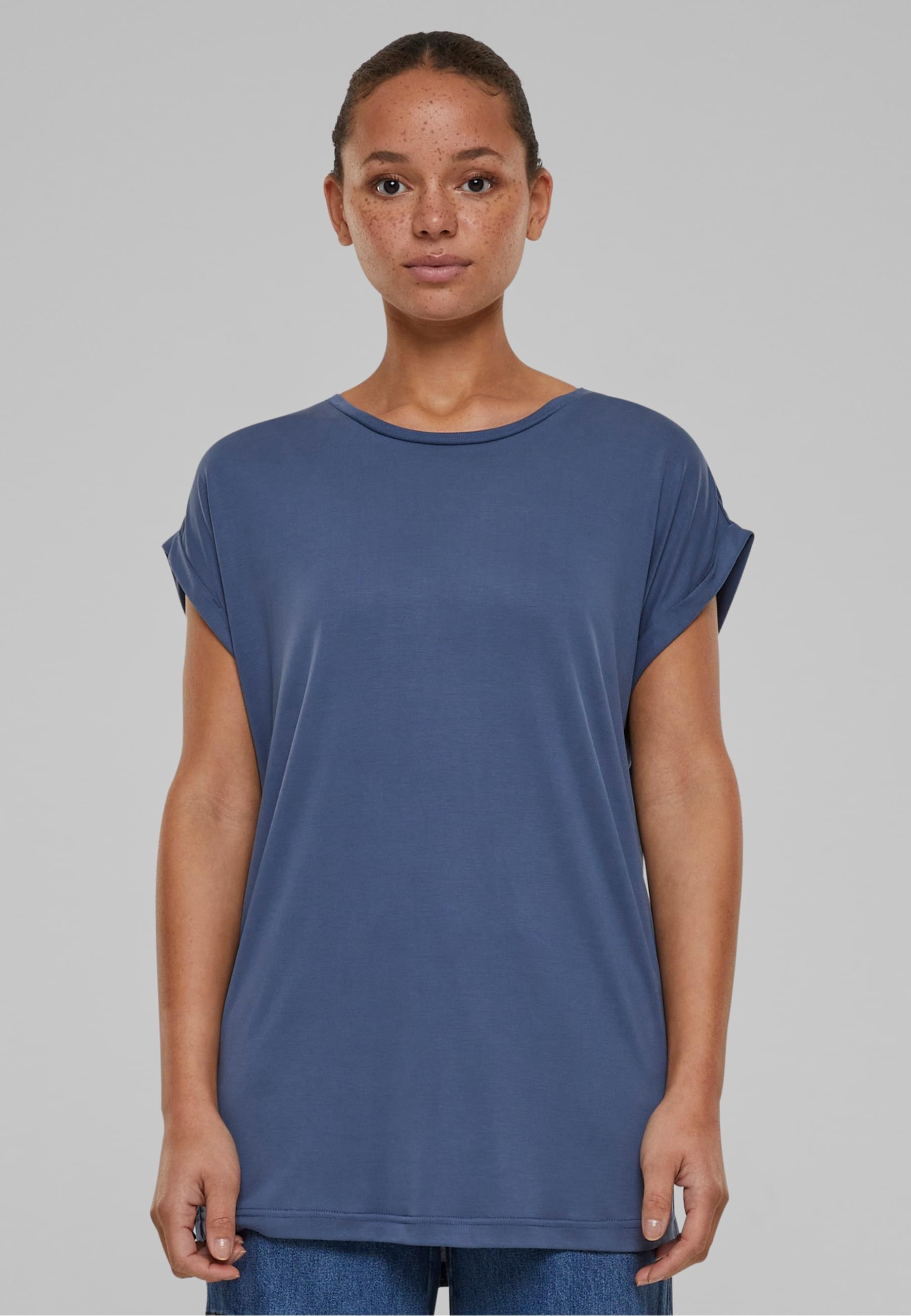 URBAN CLASSICS Kurzarmshirt »Urban Classics Damen Ladies Modal Extended Shoulder Tee«, (1 tlg.)