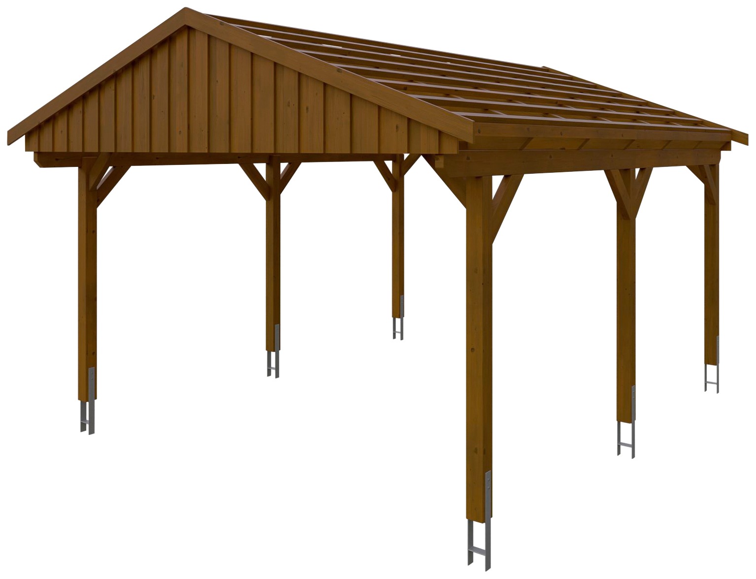 Skanholz Einzelcarport »Fichtelberg«, braun, mit Dachlattung