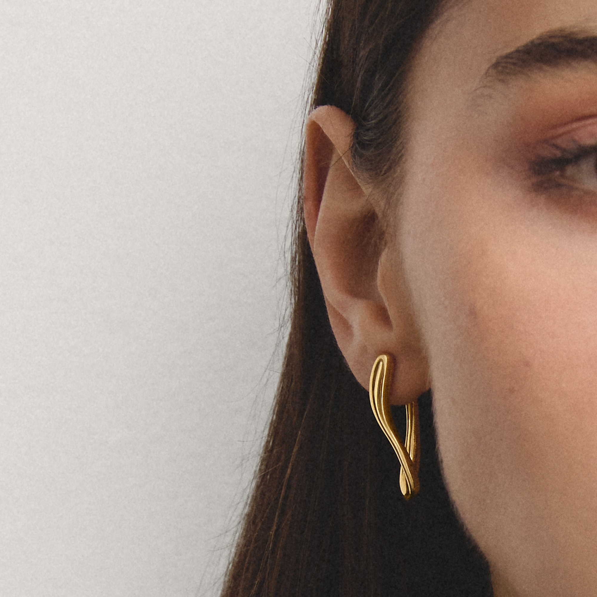 THOMAS SABO Paar Creolen »Geschwungene Creolen gelbgoldfarben«