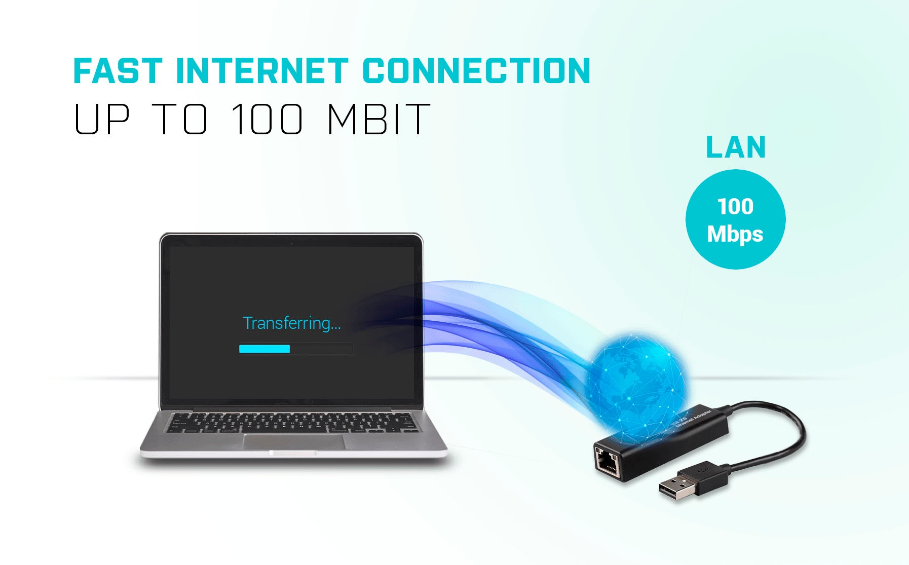 I-TEC USB-Adapter »USB Fast Ethernet Adapter Netzwerkkarte«, RJ-45 (Ethernet) zu USB 2.0
