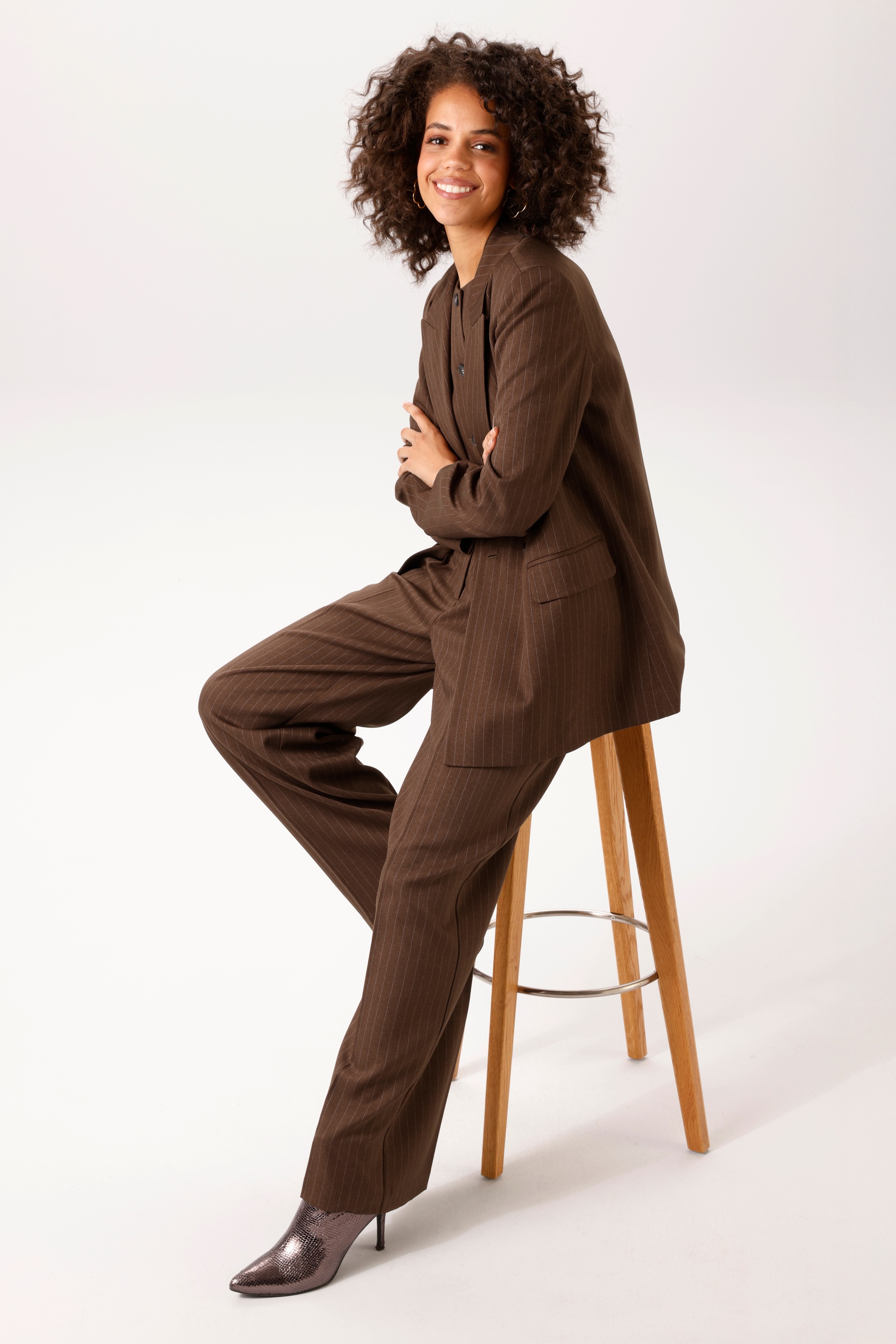 Aniston CASUAL Longblazer im edlen nadelstreifen-Dessin - NEUE KOLLEKTION
