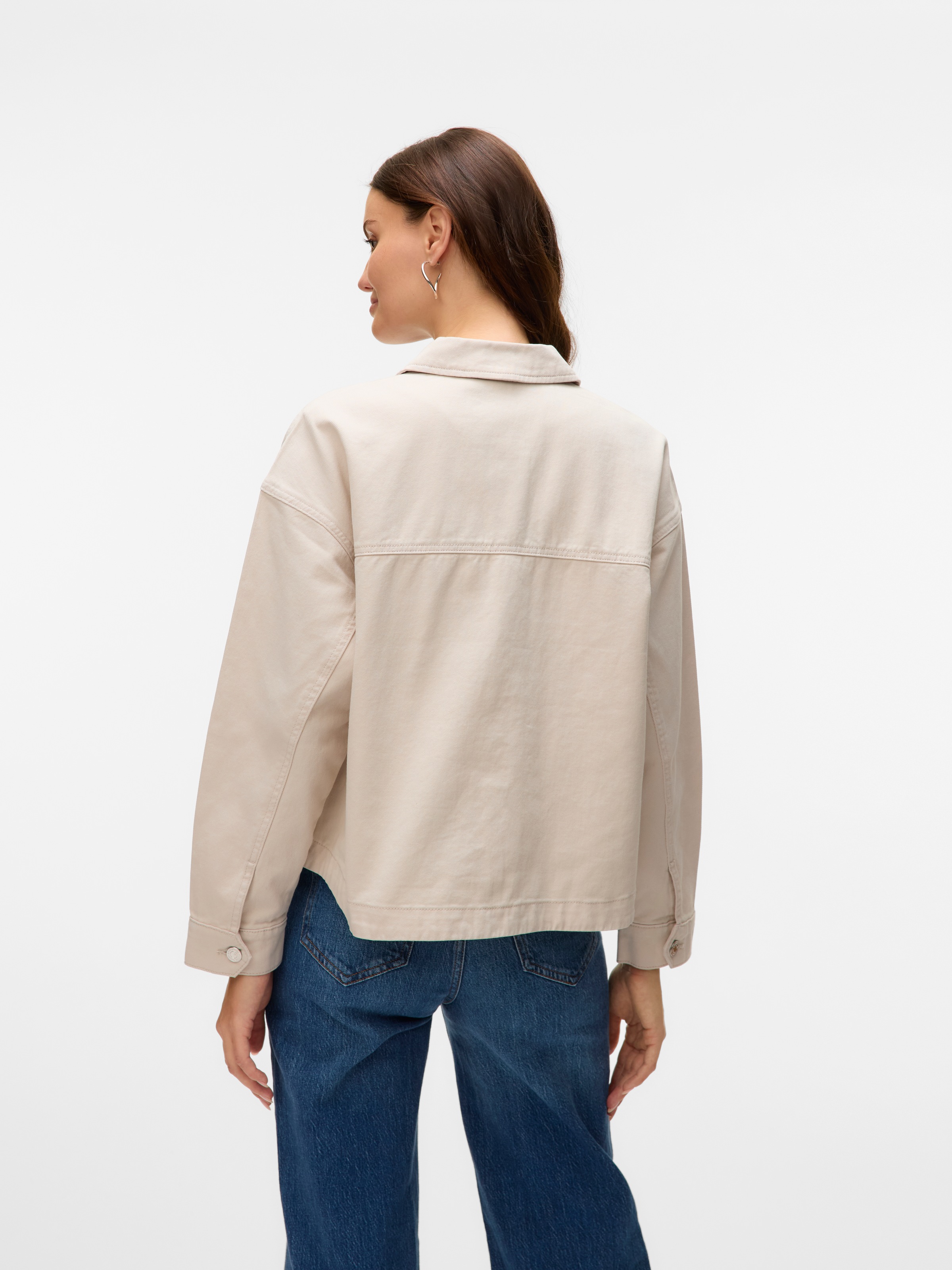 Vero Moda Jeansjacke "VMJAMIE LS DENIM SHACKET MIX NOOS" Baumwollmischung günstig online kaufen