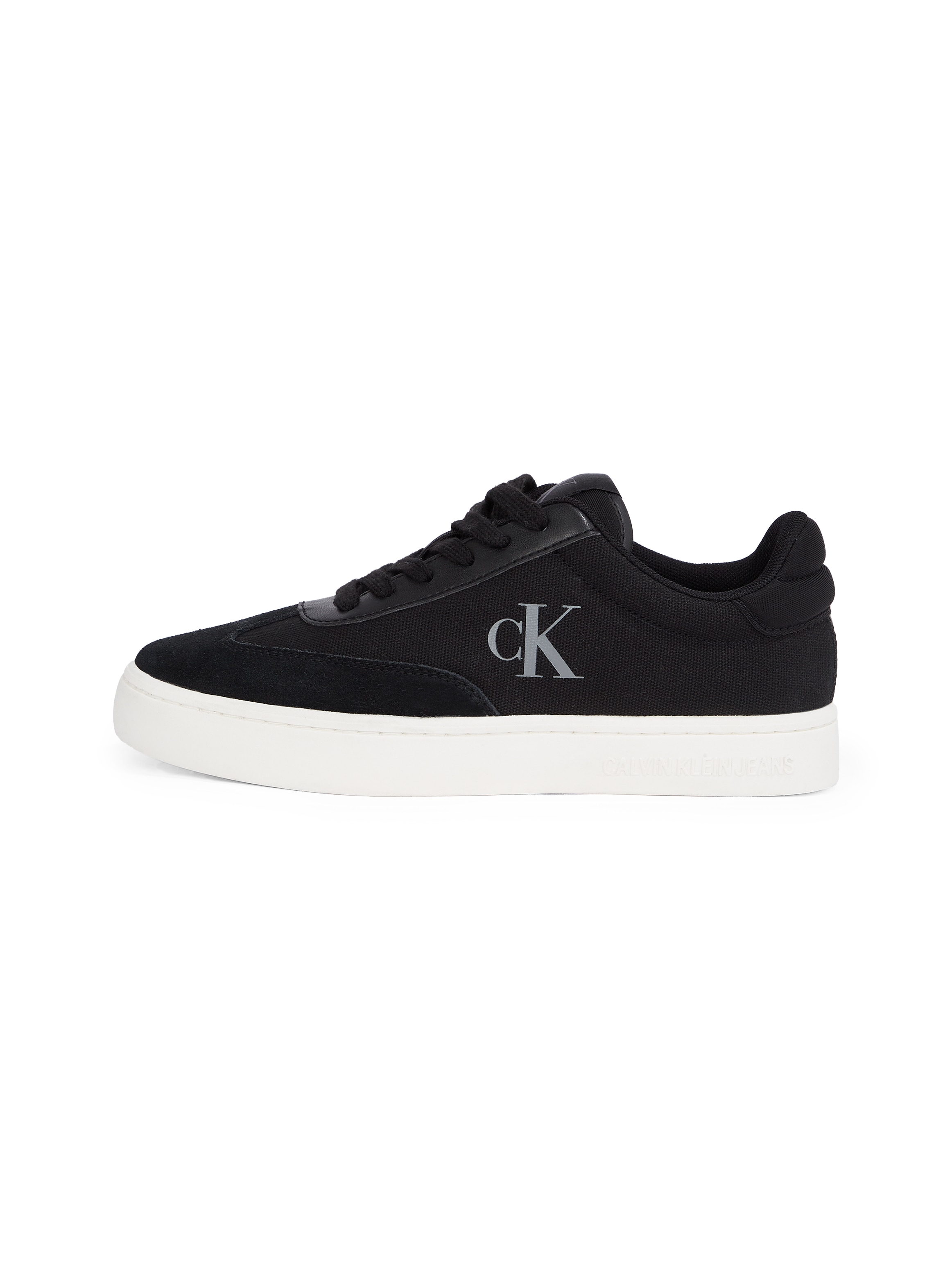 Calvin Klein Jeans Sneaker »CLASSIC CUPSOLE LOW MIX MG WN«, Schnürschuh, Freizeitschuh, Halbschuh mit Logoschriftzug seitlich