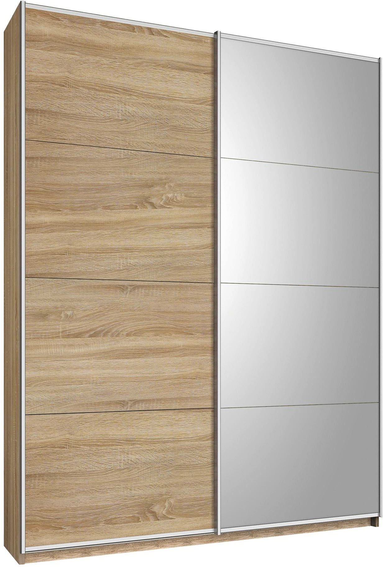rauch Schwebetürenschrank "Kleiderschrank Schrank Garderobe Ankleide Schlafzimmerschrank GANDRA" Breiten: 136/181/226/271 cm, Höhe 210 cm, voll aufgelegte Spiegelelemente, Metall-Griffleisten MADE IN GERMANY