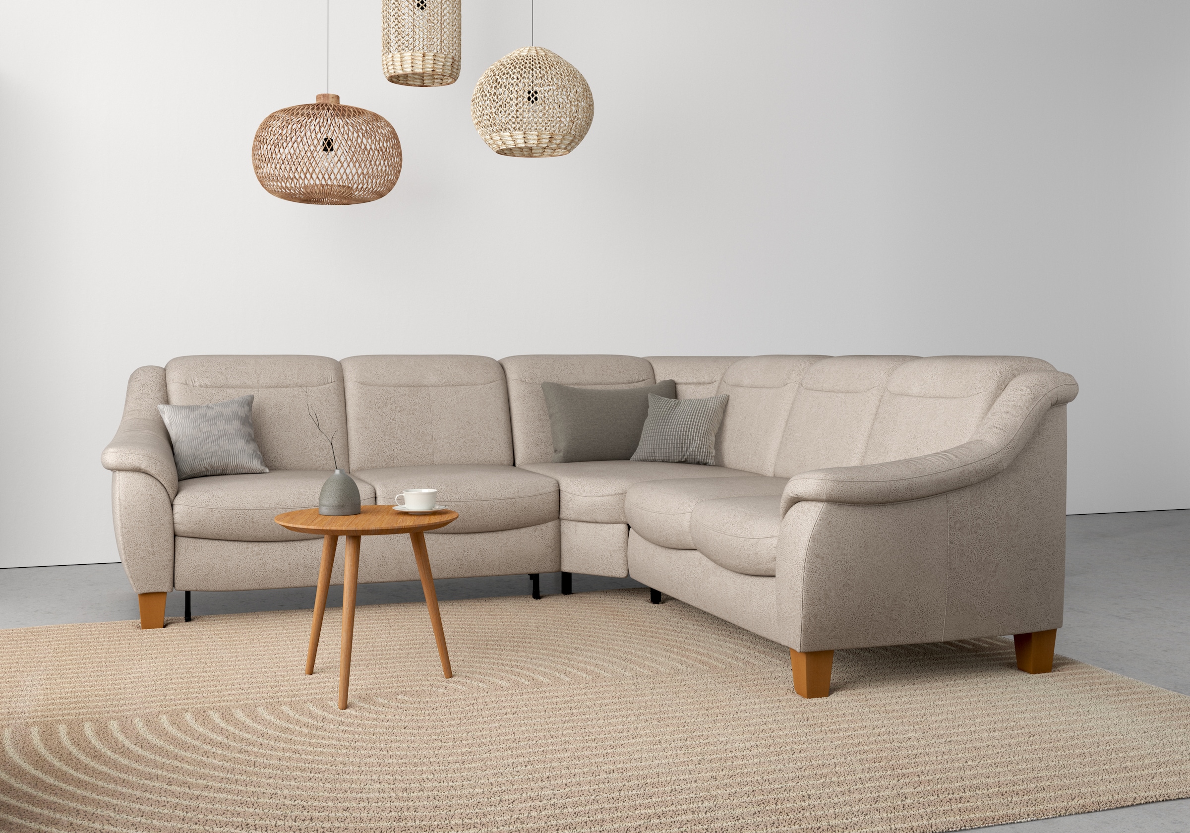 OTTO home Ecksofa "Caldera L-Form" Federkern, optional Kopfteilverstellung, Schlaffunktion & Bettkasten