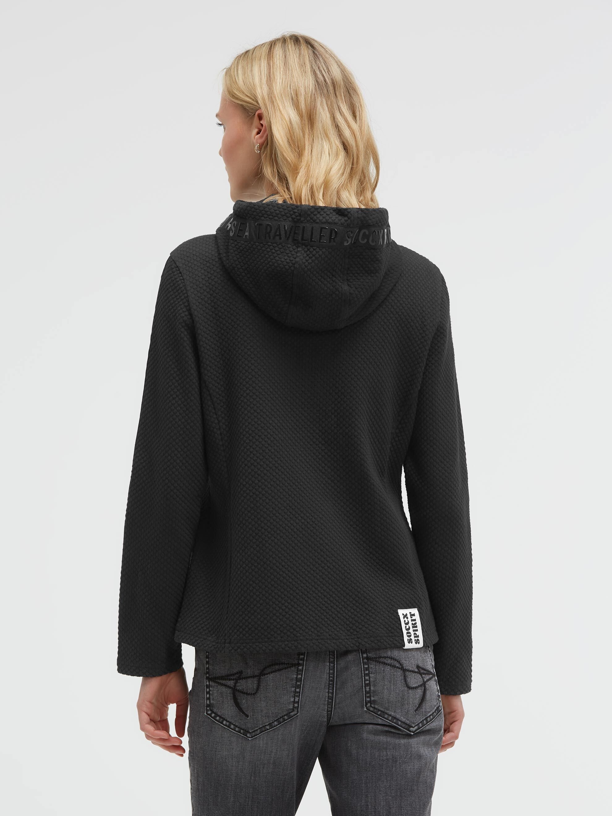 SOCCX Kapuzensweatjacke mit verstellbarer Kapuze