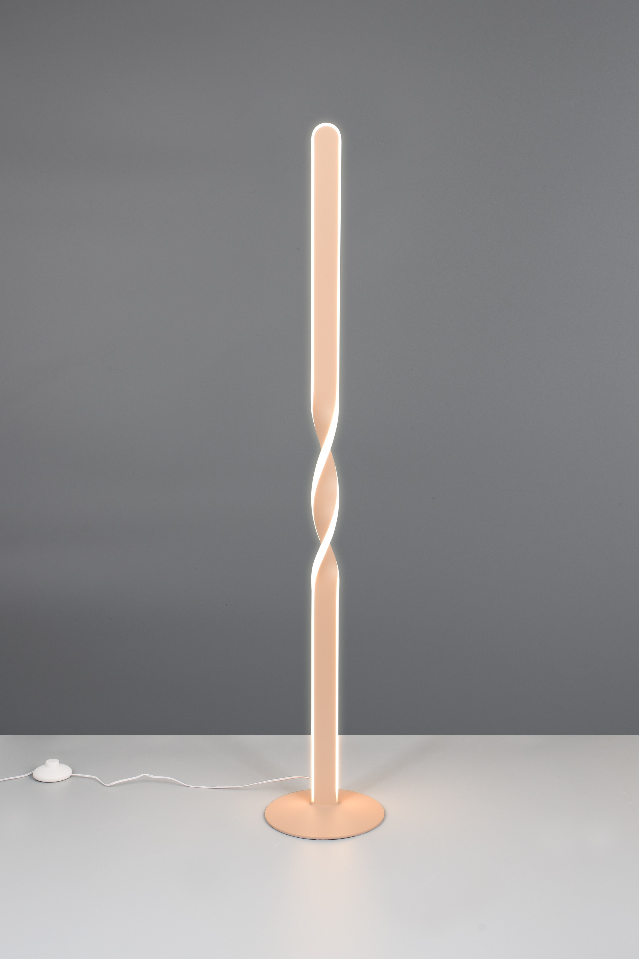 REALITY Leuchten LED Stehlampe »GINKO, LED Stehleuchte mit 19W 2060 Lumen 3000K warmweiß«, 1 flammig, Leuchtmittel LED-Board | LED fest integriert, Stehlampe mit Fußschalter + 180cm Kabel, Höhe 110 cm Ø 20cm