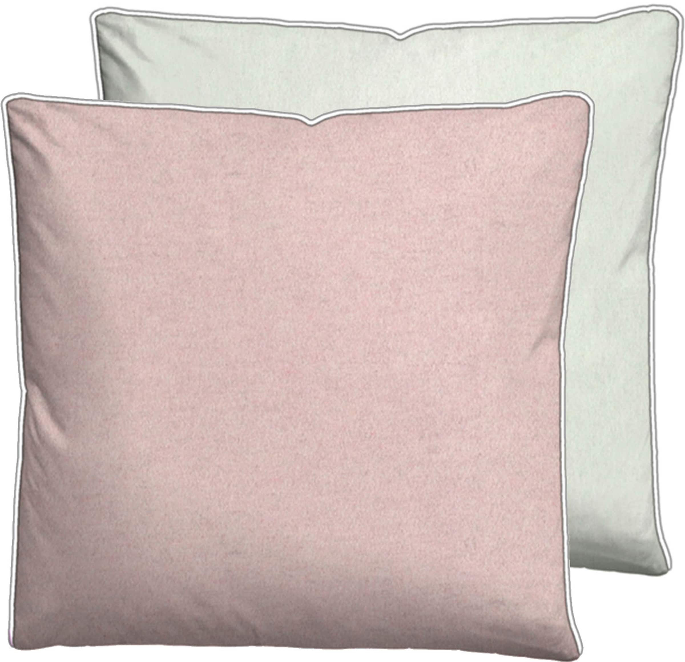 Biberna Kissenbezug "Hermal Flanell mit Reißverschluss, Melange-Optik, Wend günstig online kaufen