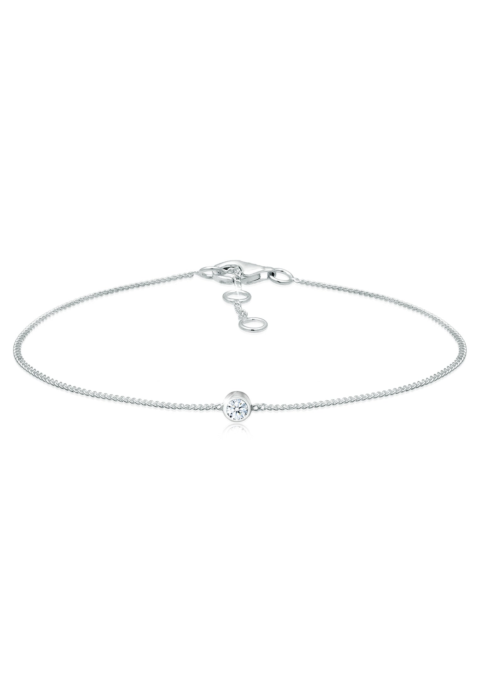 Elli DIAMONDS Diamant Armband online ct.) »Solitär 925 Panzerkette BAUR (0.06 | Silber« kaufen