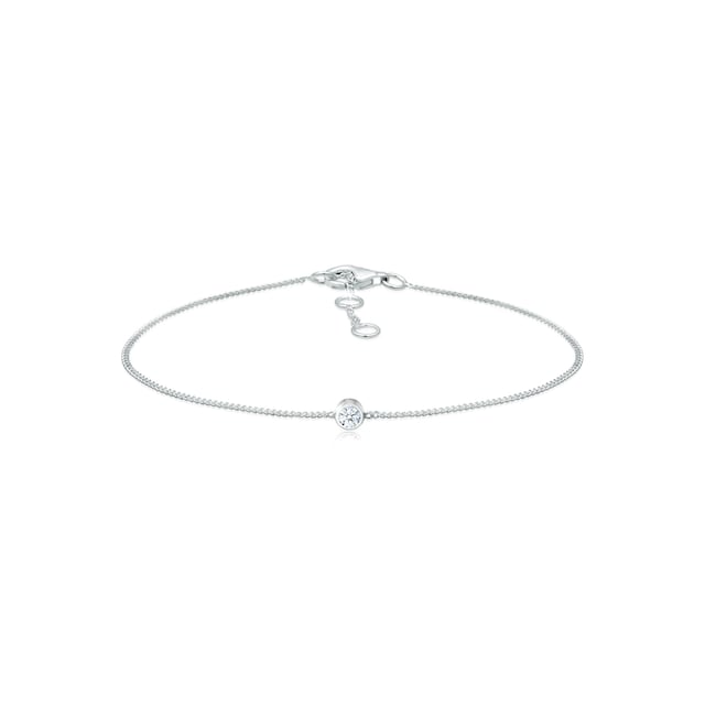 Elli DIAMONDS Armband »Solitär Panzerkette Diamant (0.06 ct.) 925 Silber«  online kaufen | BAUR