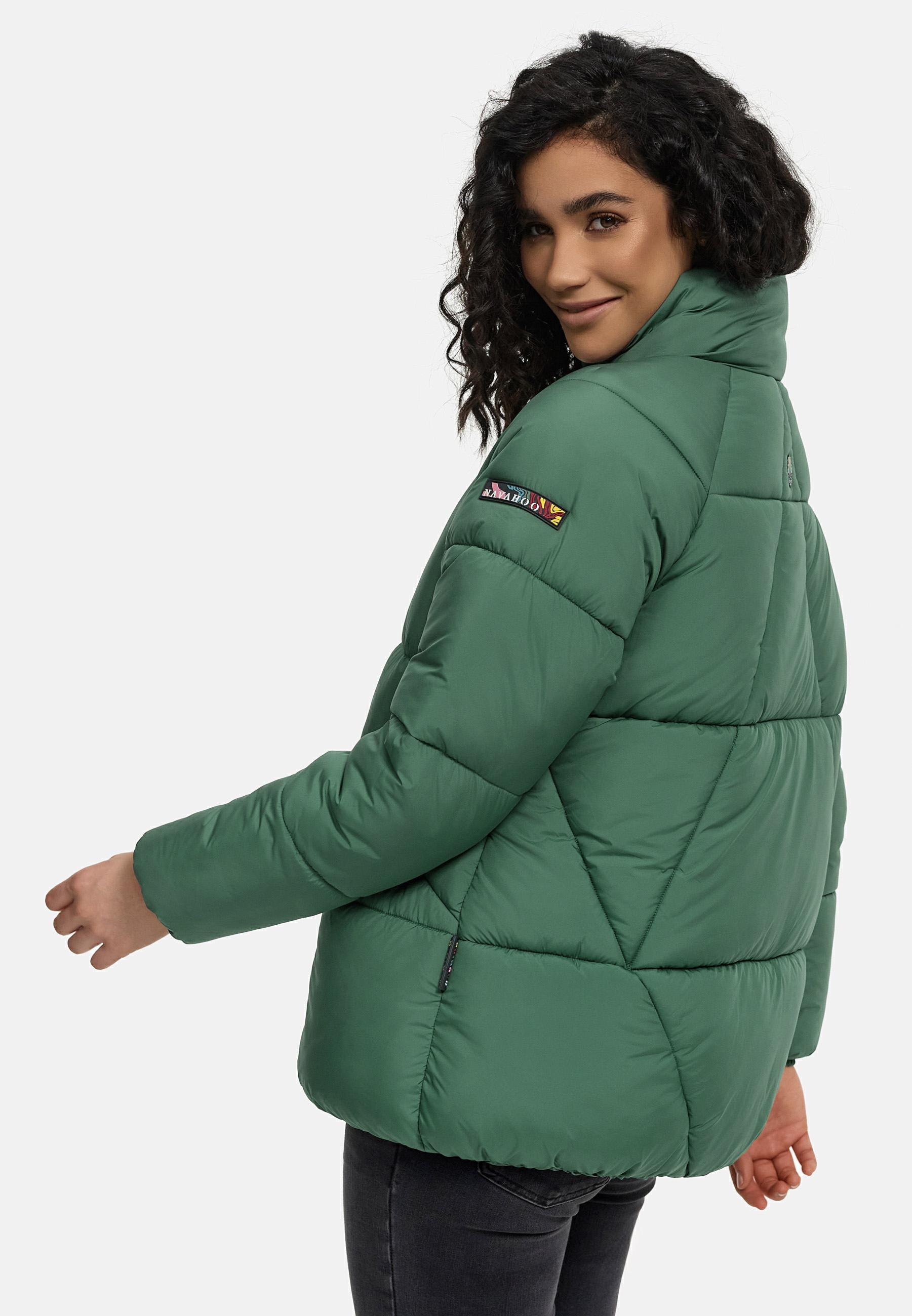 Navahoo Steppjacke »Schokolinaa 14«, ohne Kapuze, Winterjacke mit modischer Steppung & hohem Kragen