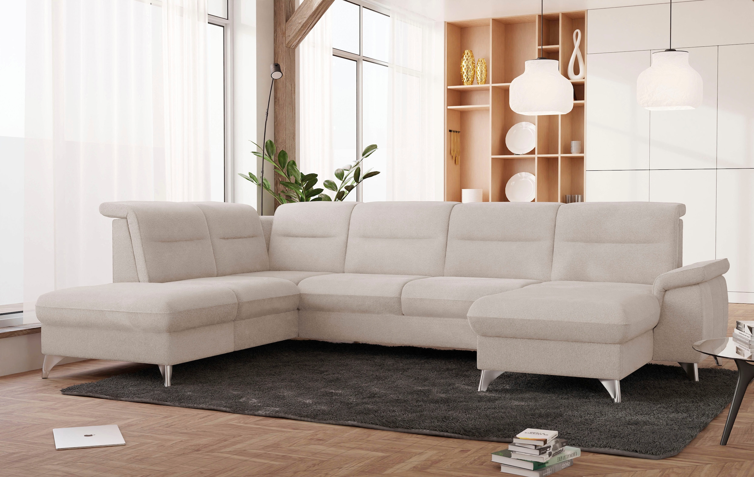 sit&more Wohnlandschaft "Astoria U-Form" wahlweise mit motorischer Relaxfunktion