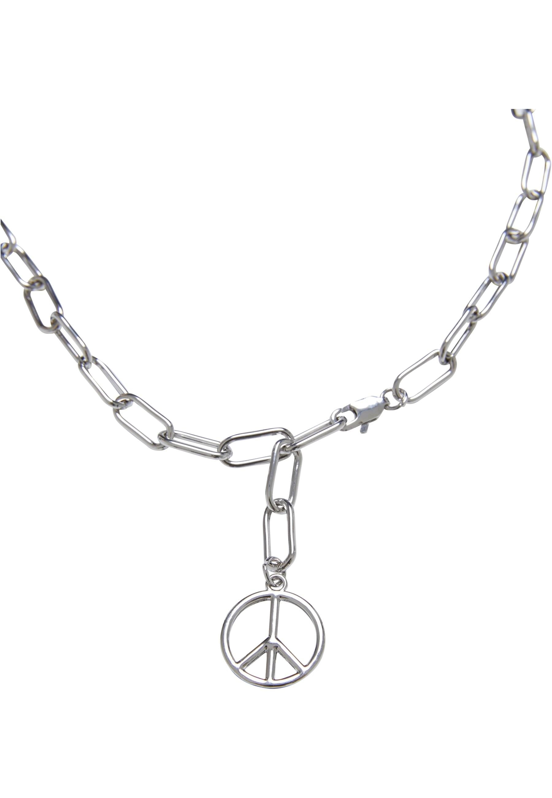 URBAN CLASSICS Halsreif »Urban Classics Unisex Y Chain Peace Pendant Necklace«