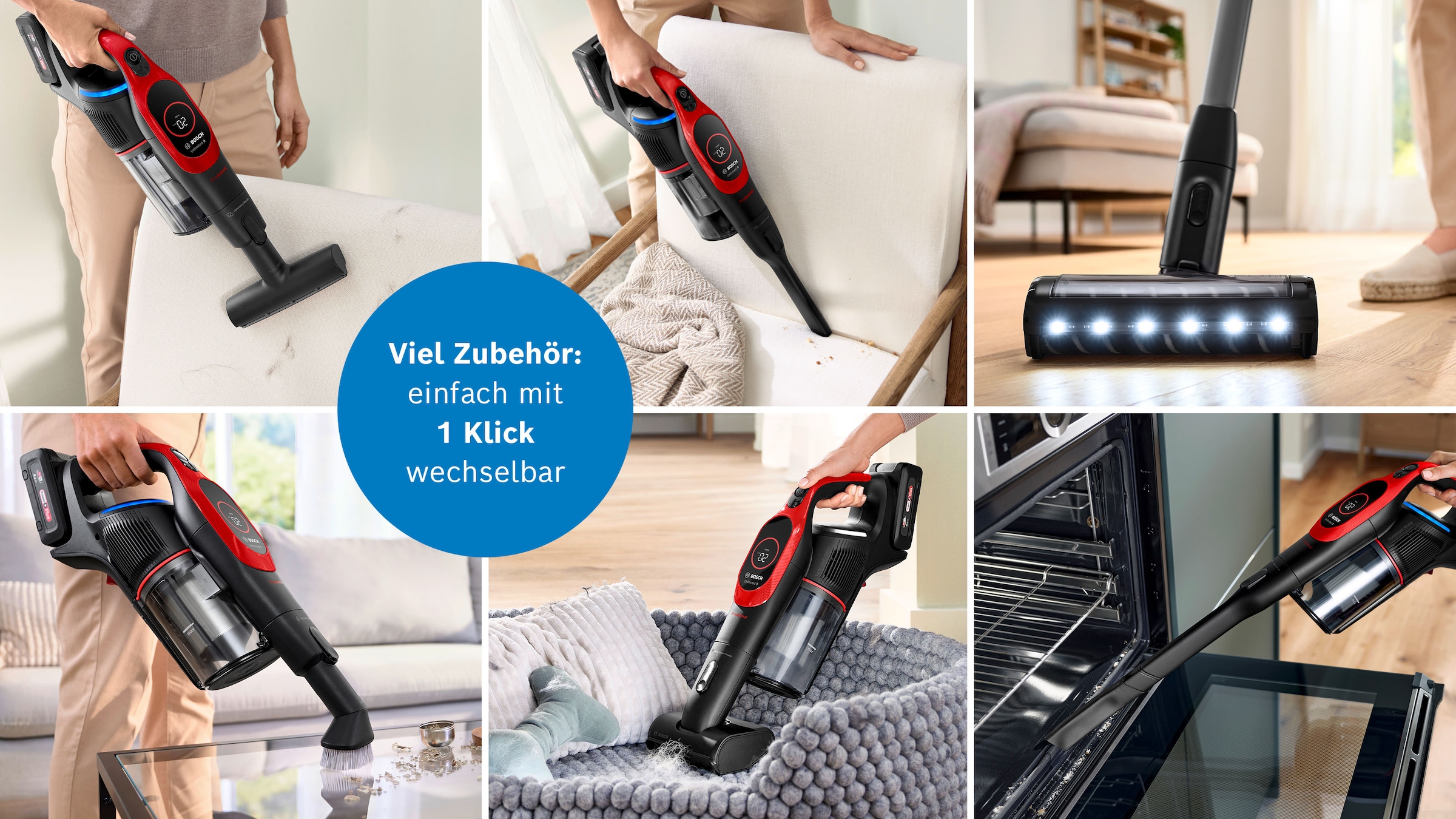 BOSCH Akku-Stielstaubsauger »Unlimited 9 ProAnimal BKS941PET, MicroClean™ Technology« HEPA-Filtersystem, 10 Jahre Motorgarantie, Schnellladegerät, LED Licht