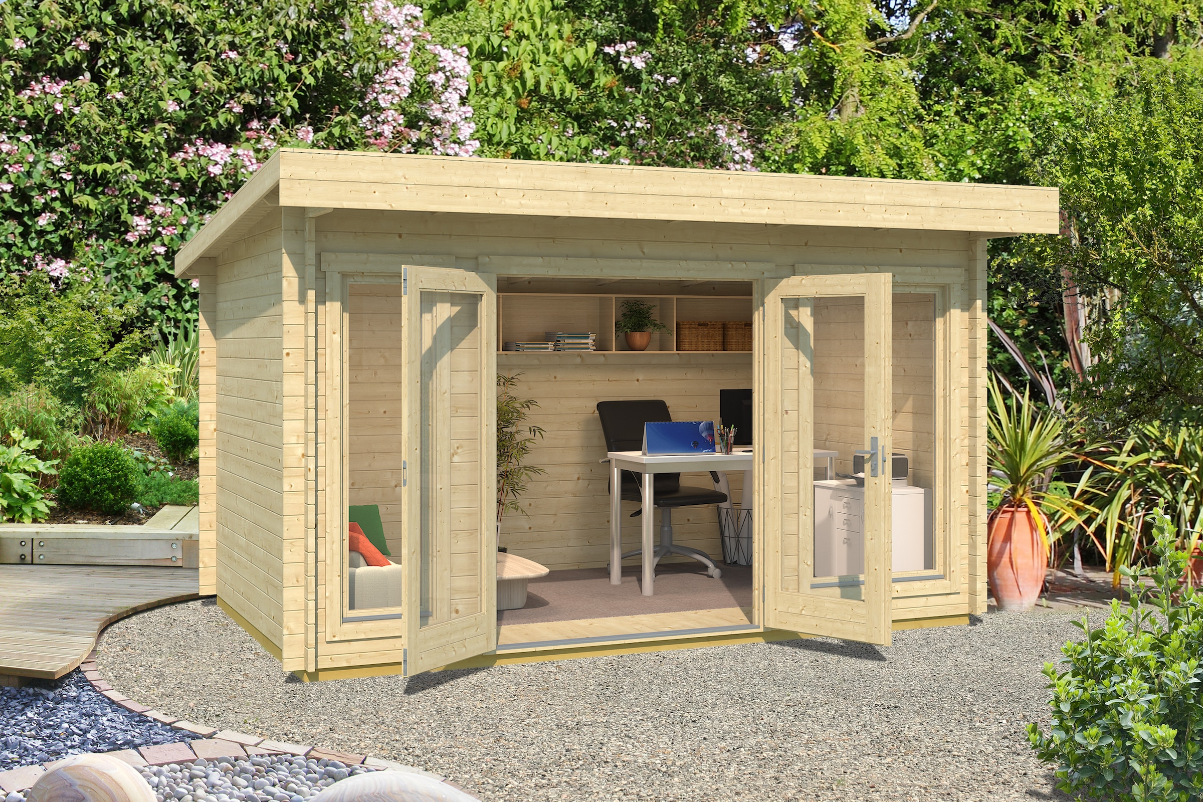 Nordic Holz Gartenhaus "DORSET 1" günstig online kaufen