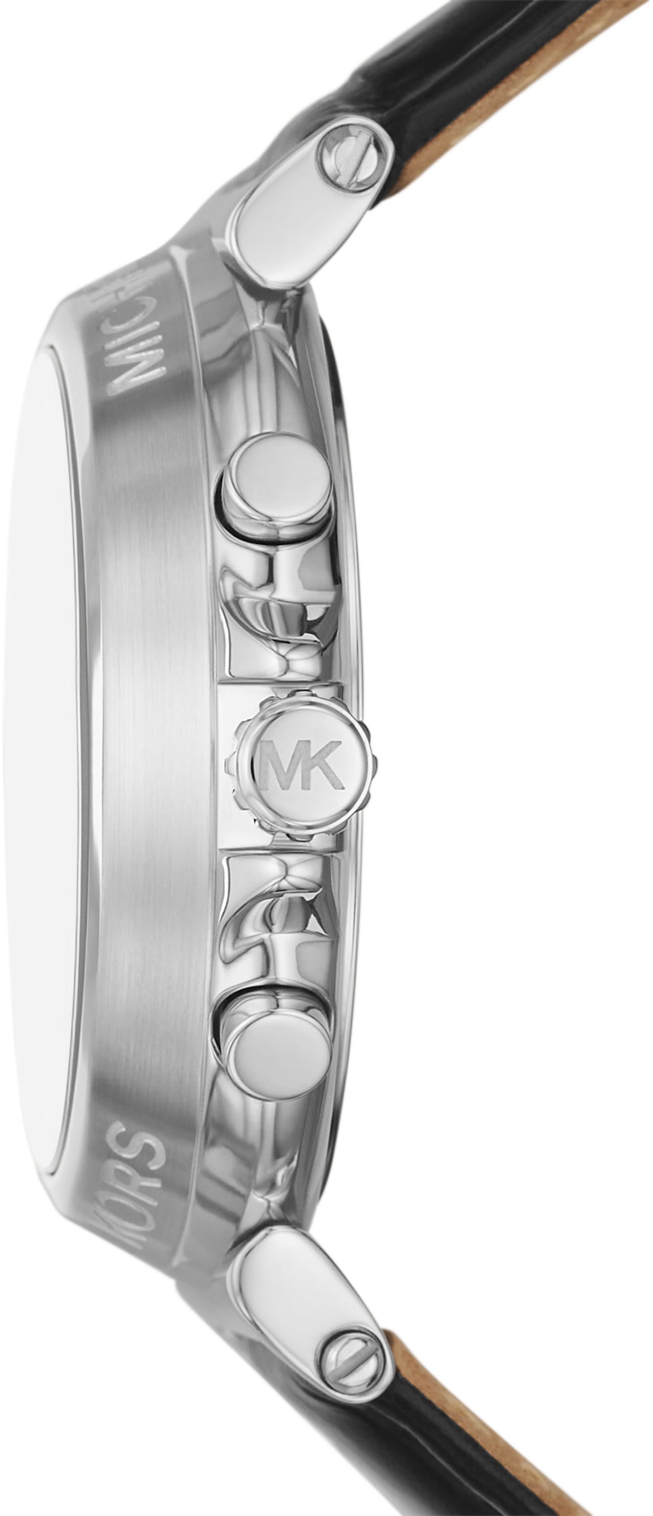 MICHAEL KORS Chronograph »MAREN«, Armbanduhr, Damenuhr, Lederarmband, analog, Tag, Stoppfunktion