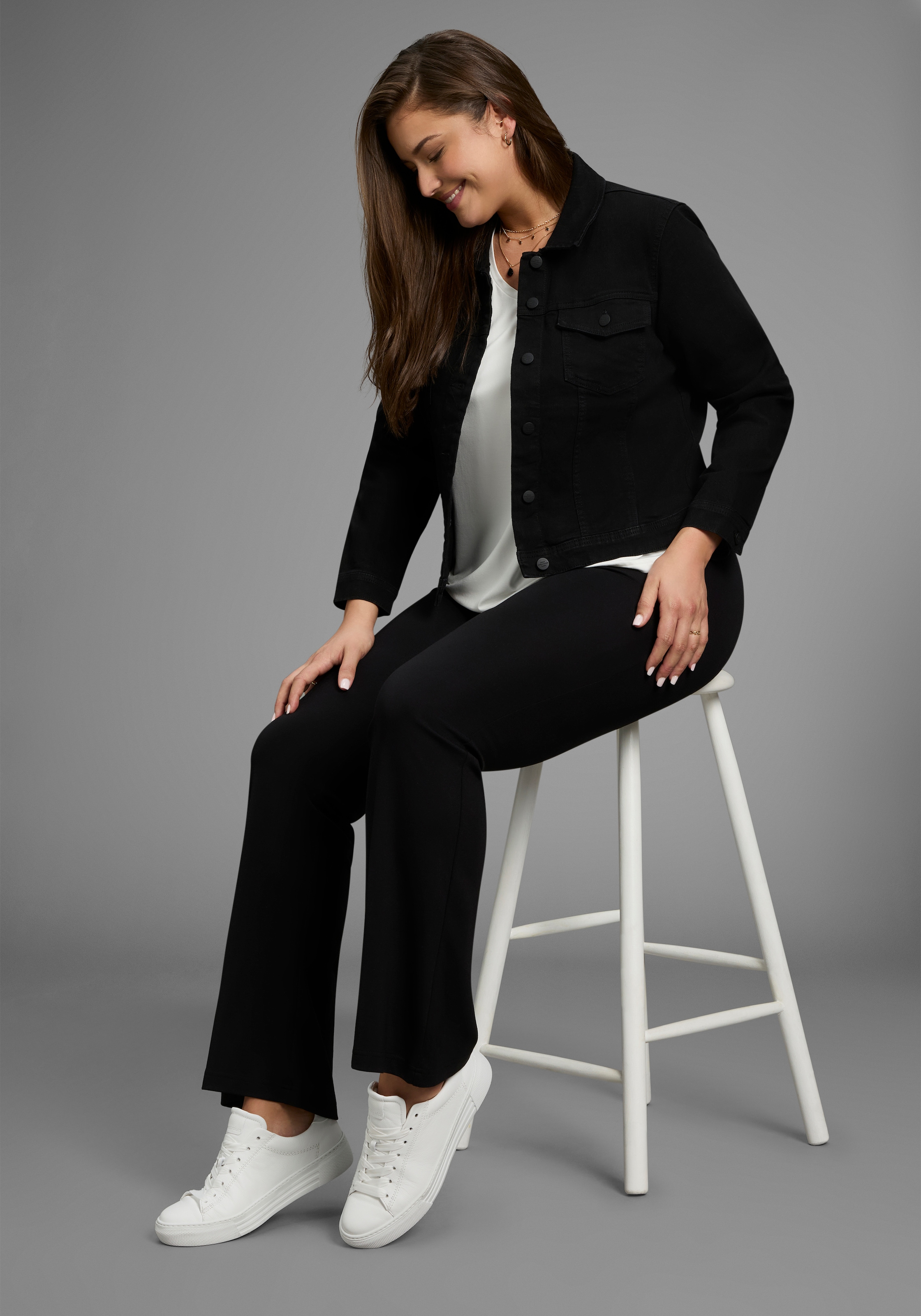 Laura Scott CURVE Bootcuthose, aus bequemen Jersey im Jeggings-Look - GROSSE GRÖSSE