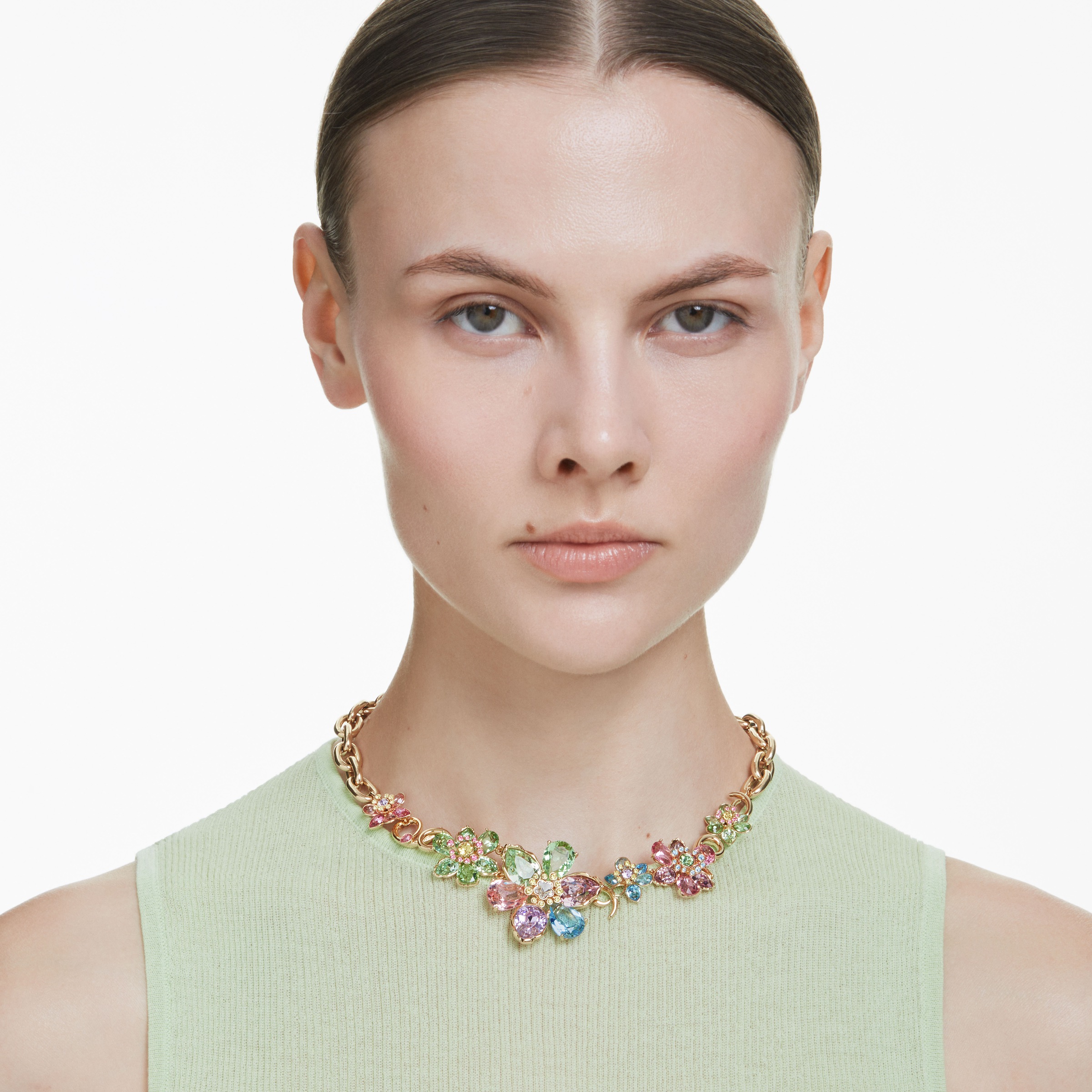 Swarovski Collier »Schmuck Geschenk Idyllia Halskette Blume, 5709030«, mit Swarovski® Kristall
