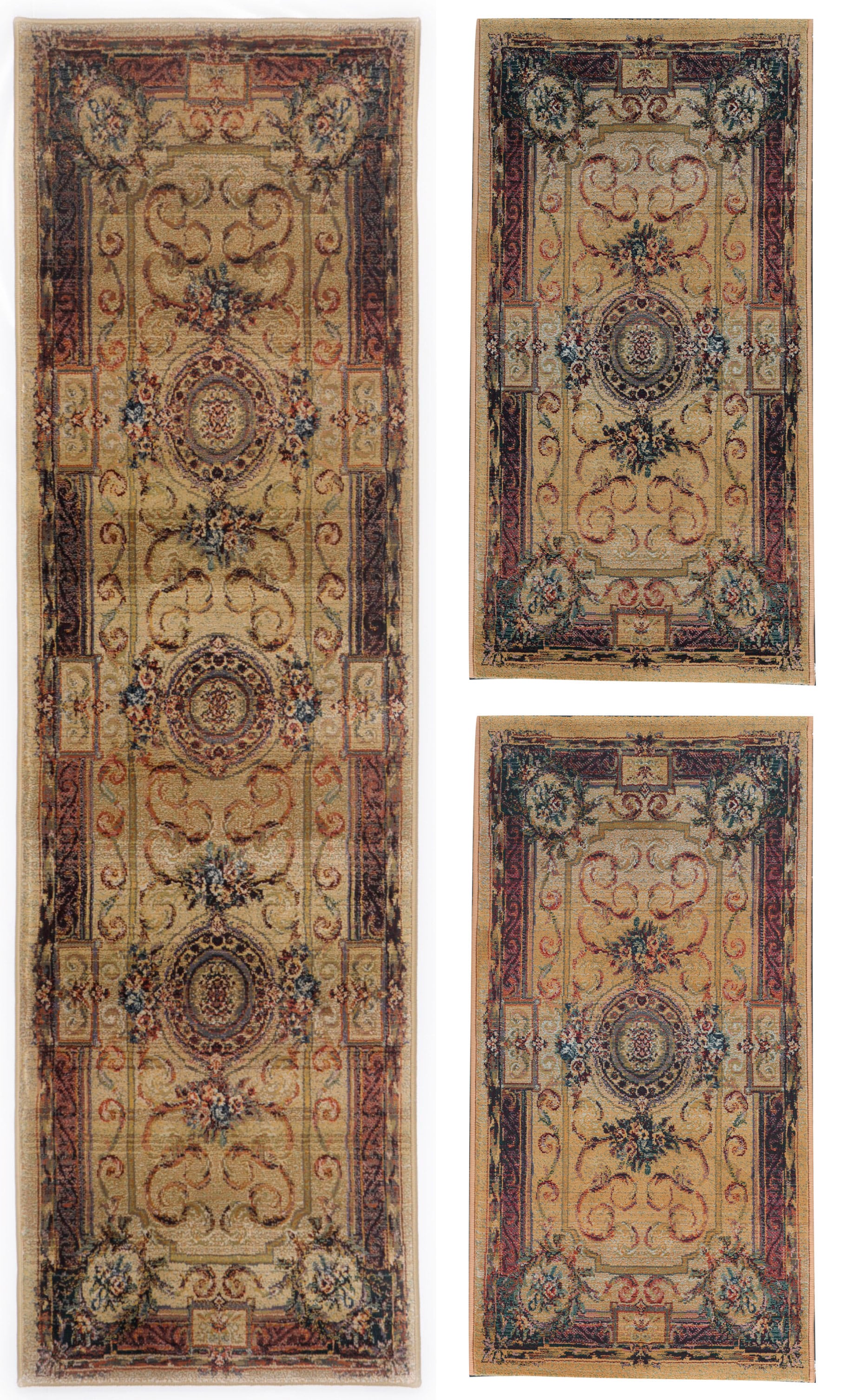 Bettumrandung THEKO, H:10mm, beige, Obermaterial: 100% Polypropylen, Schlafzimmer, Bettumrandungen, "Gabiro 856", Bettvorleger, Läufer Set für das