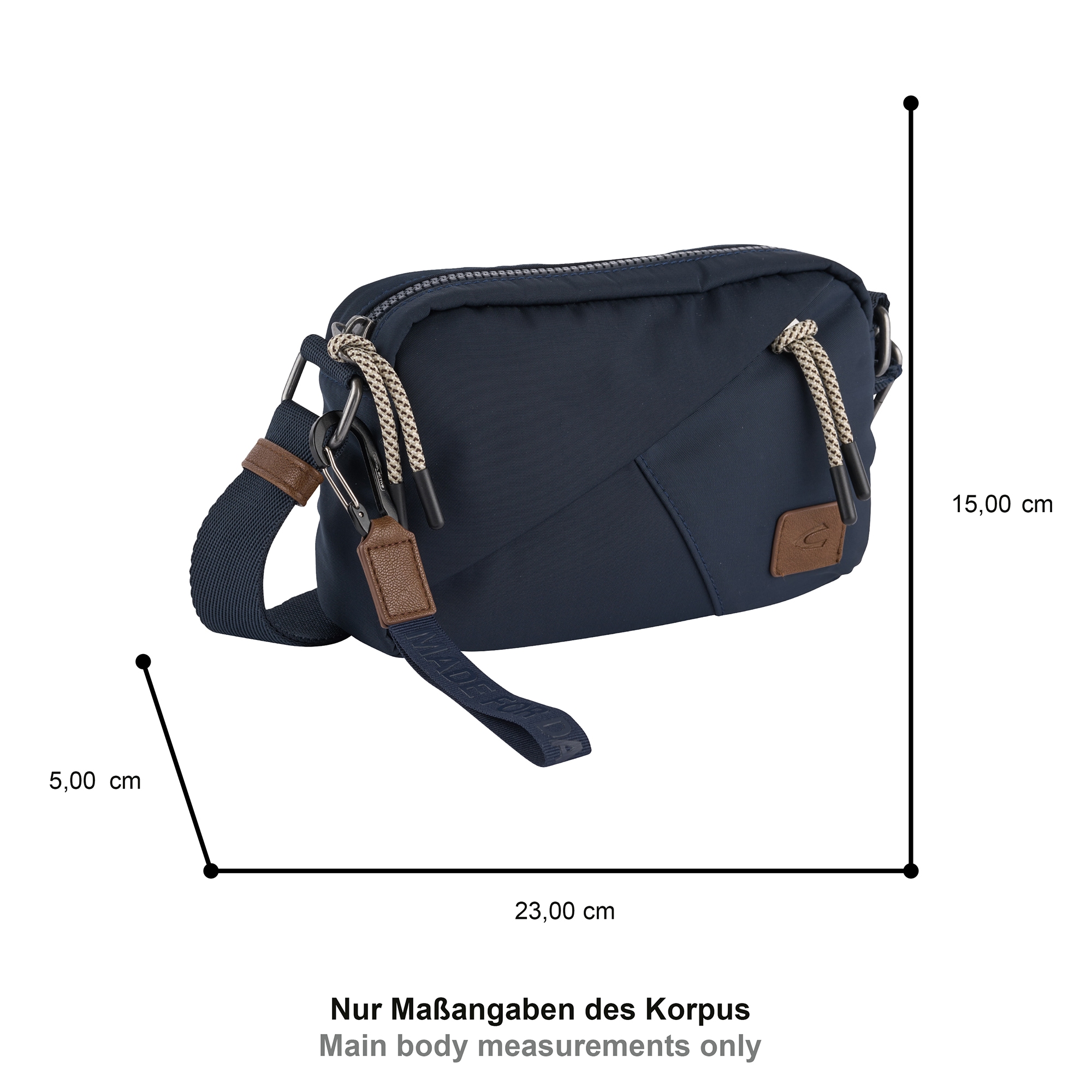 camel active Handtasche »Aurum«, aus recyceltem, robusten Nylon leichtgewichtig mit feinen Details