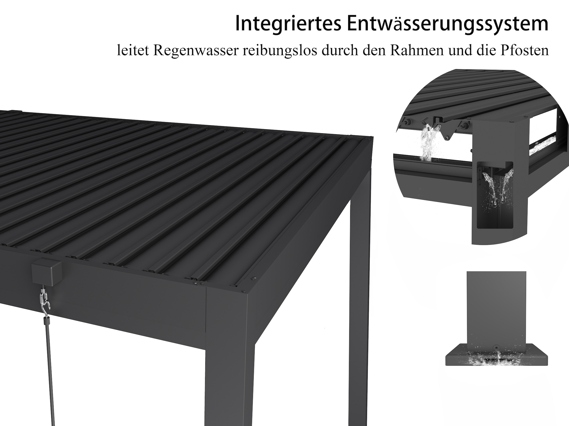 KONIFERA Pavillon »Alhambra Steel« verschiedene Größen, ohne Seitenteile