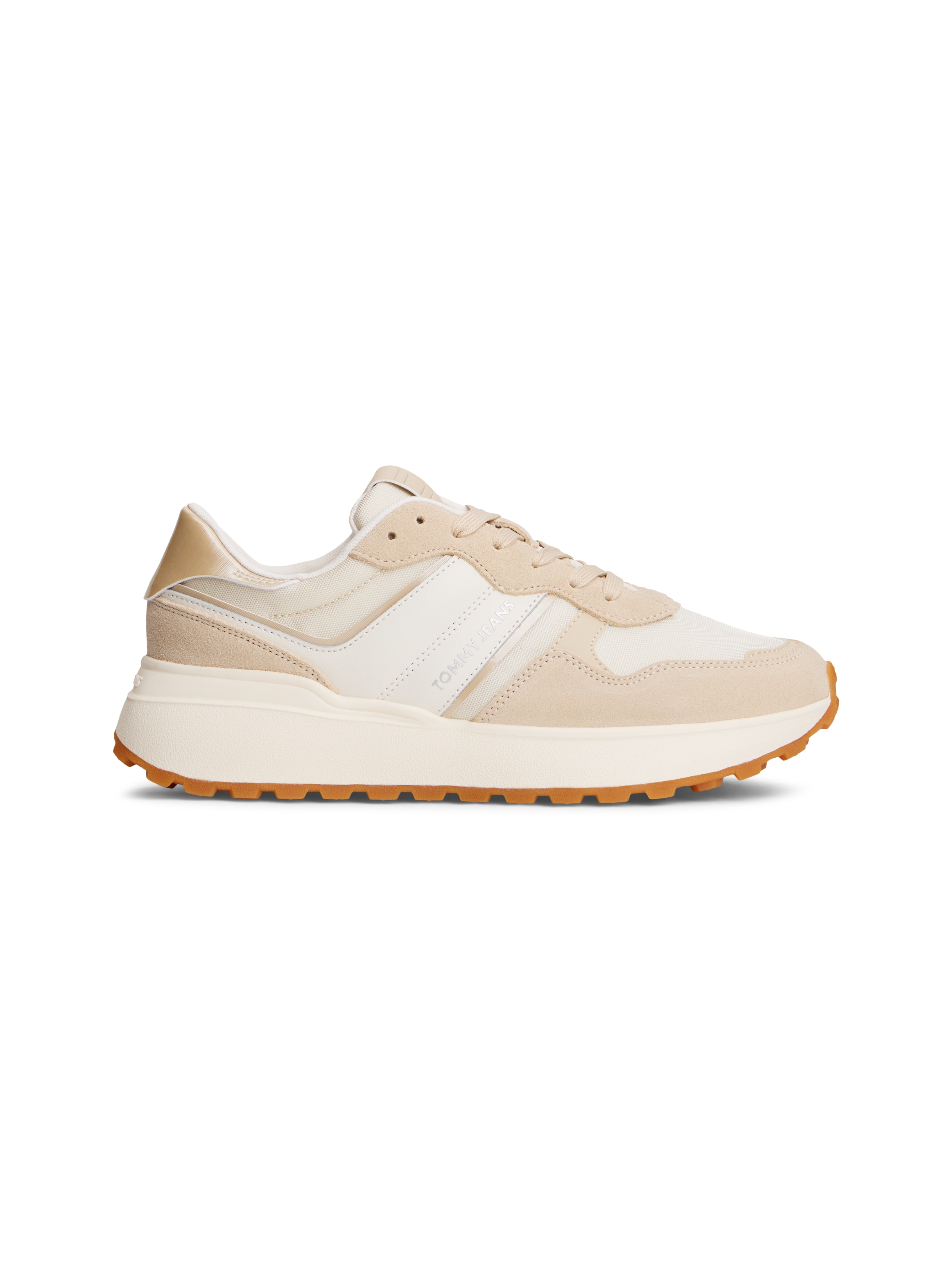 Tommy Jeans Plateausneaker »TJW CLEATED RUNNER«, Freizeitschuh, Halbschuh, Schnürer mit Kontrastbesatz
