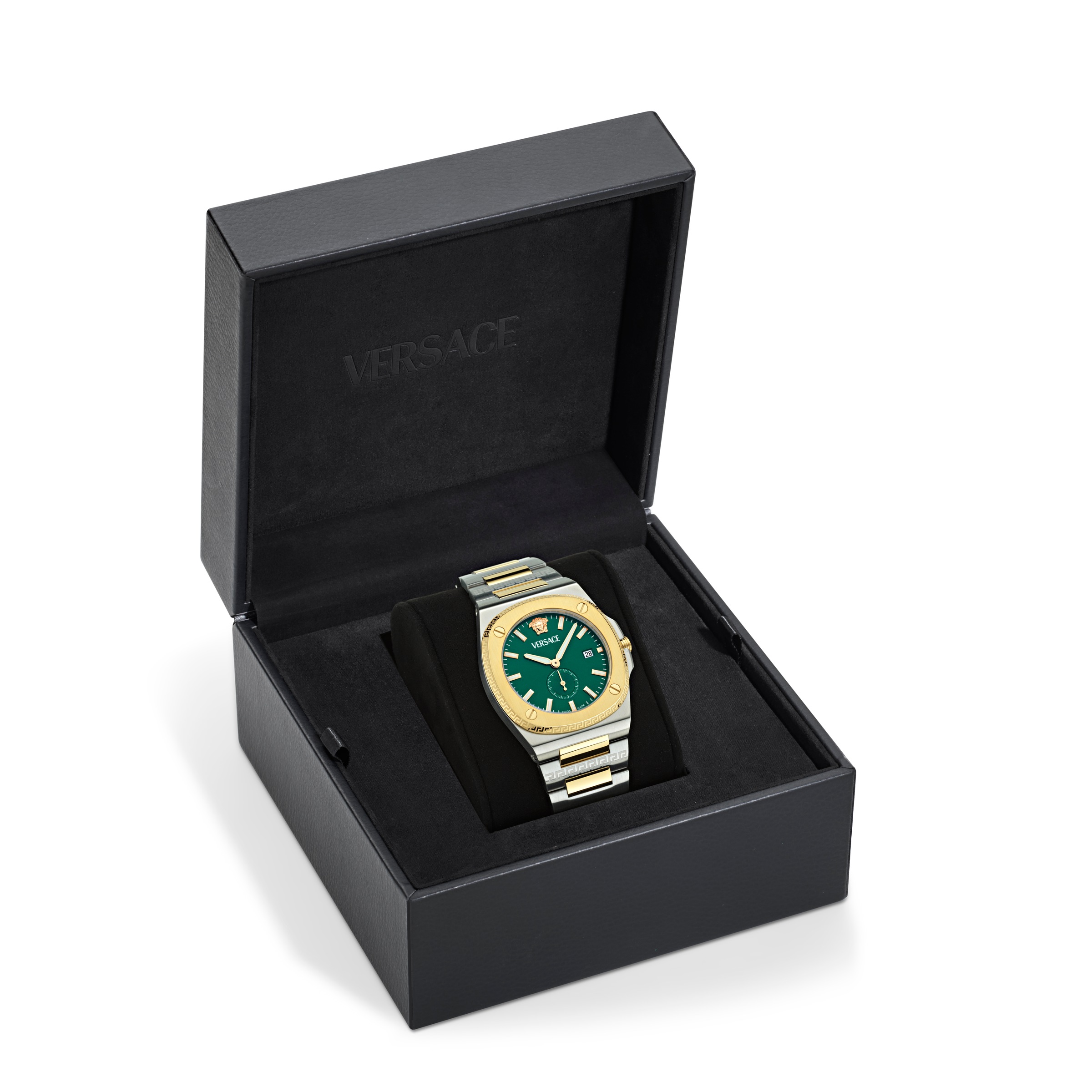 Versace Quarzuhr »TOLOMEO« Armbanduhr, Damenuhr, Herrenuhr, Swiss Made, Edelstahlarmband, analog