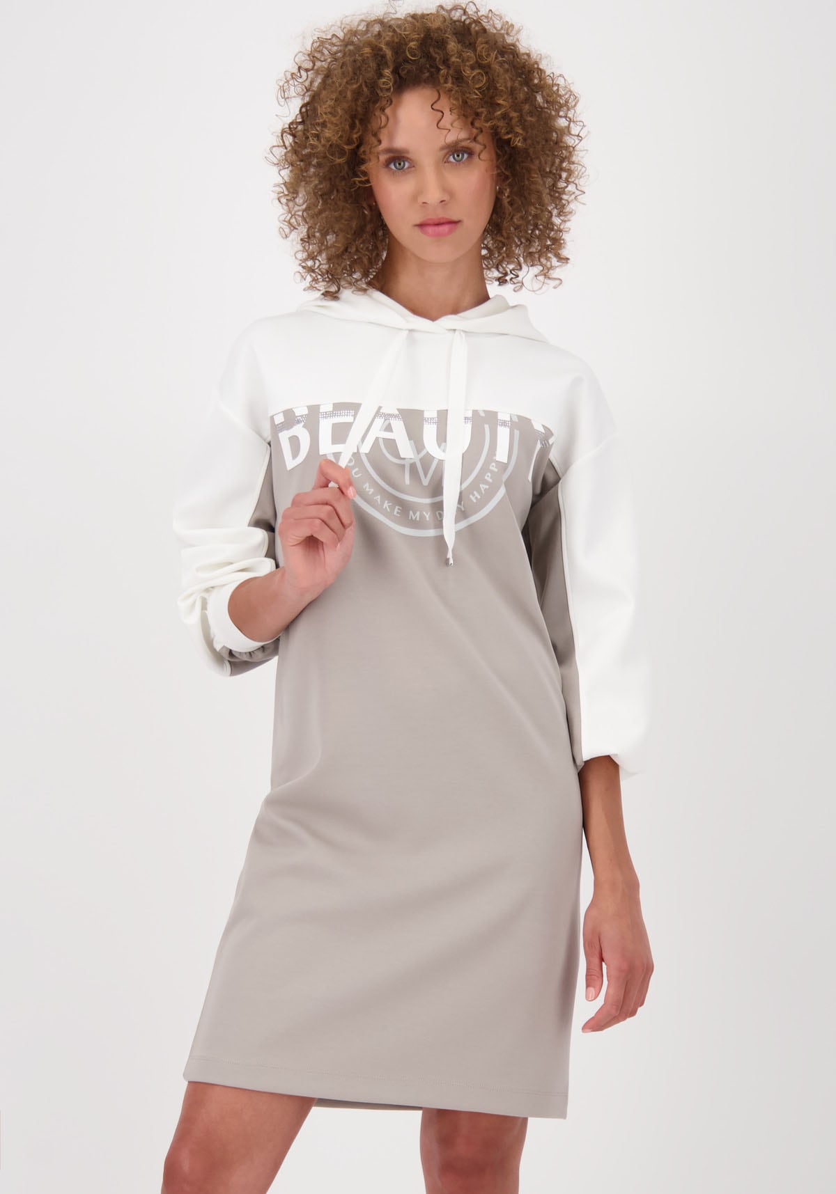 Monari Minikleid "Kleid Colorblock Sweat", mit Kapuze, regular fit, colorbl günstig online kaufen