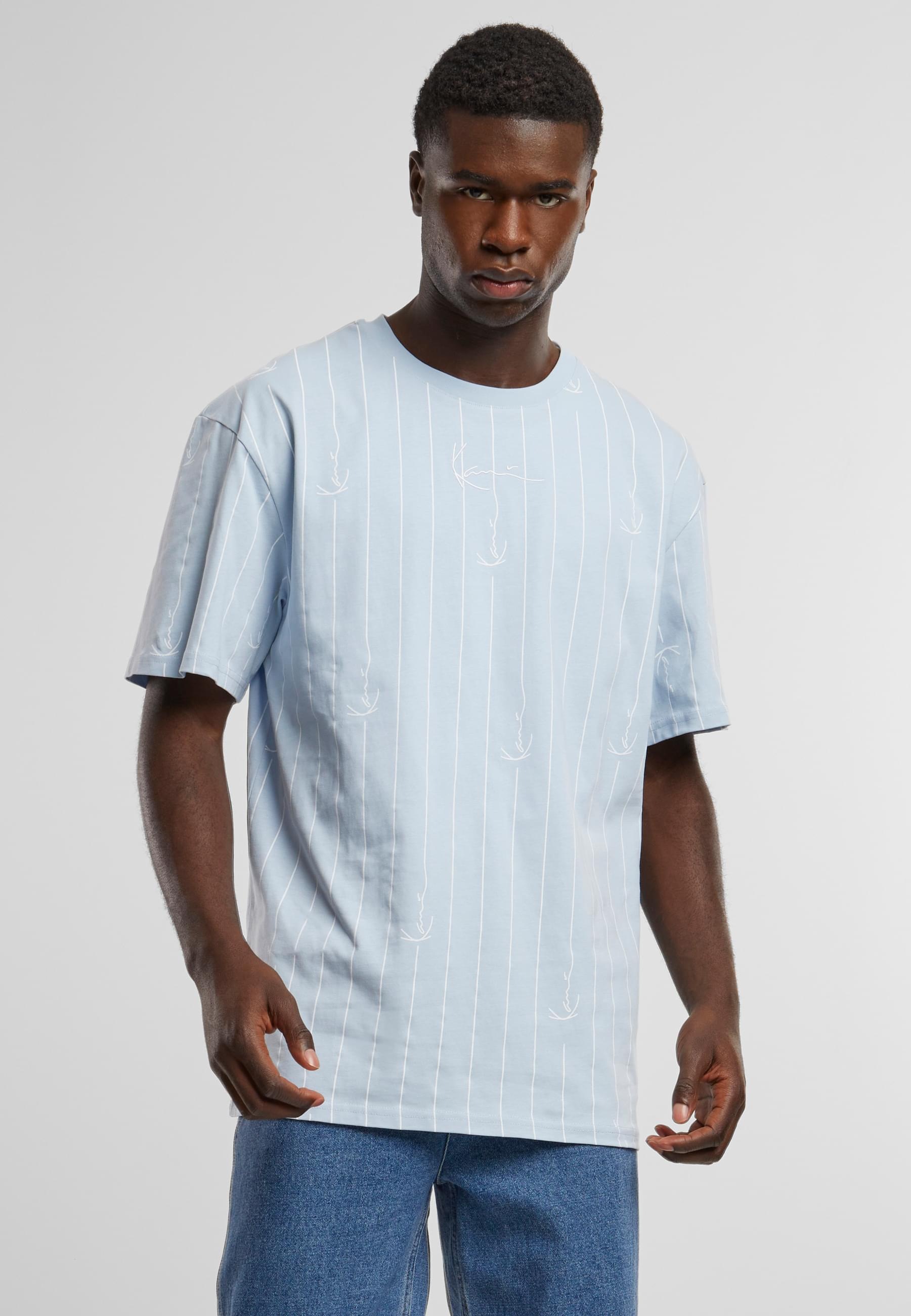 Karl Kani T-Shirt »Karl Kani Herren Karl Kani Small Signature Logo Prinstripe Tee«, (1 tlg.)
