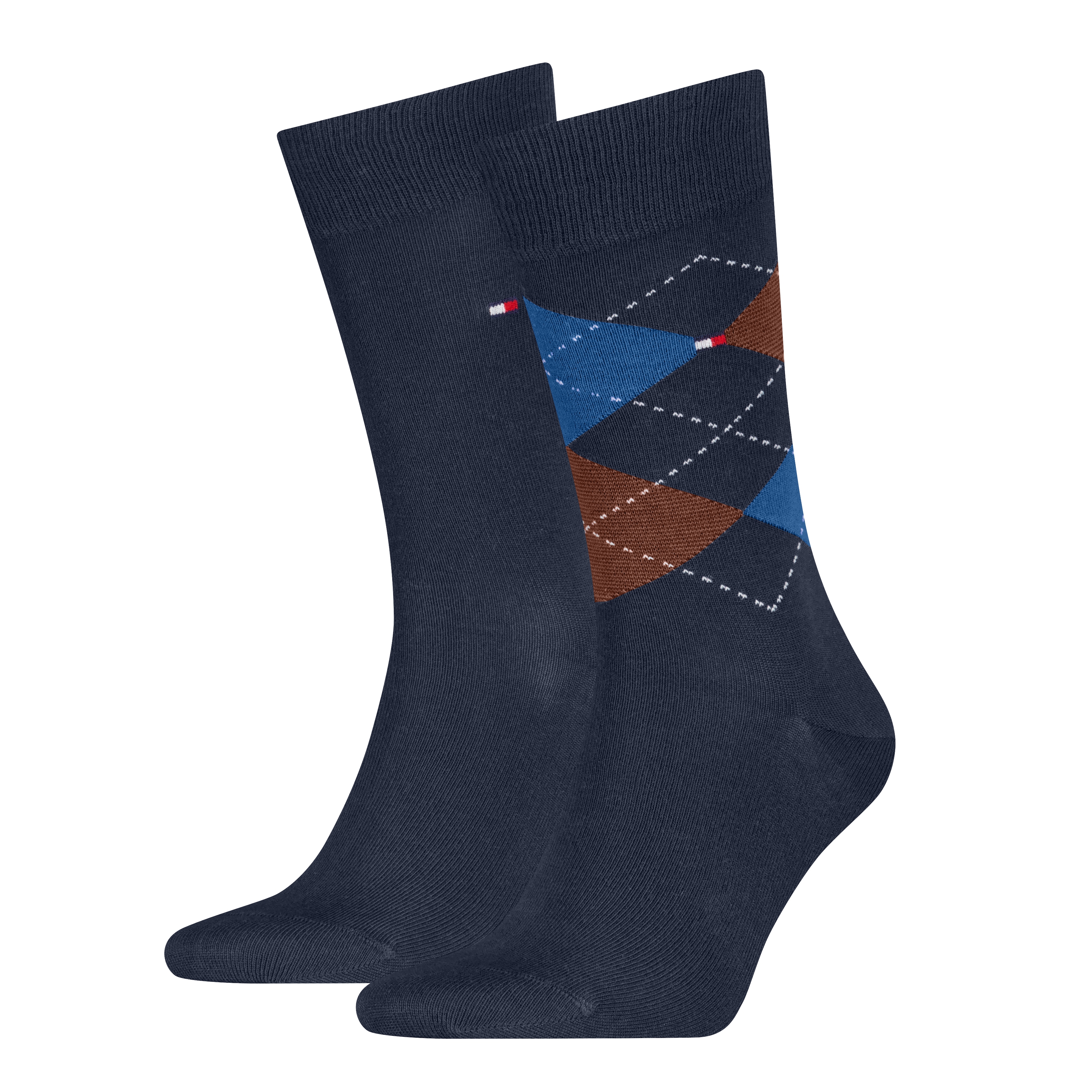 Tommy Hilfiger Socken "TH MEN SOCK CHECK 2P" 2 Paar, 2 Paar tlg. mit klassischem Argyle-Design